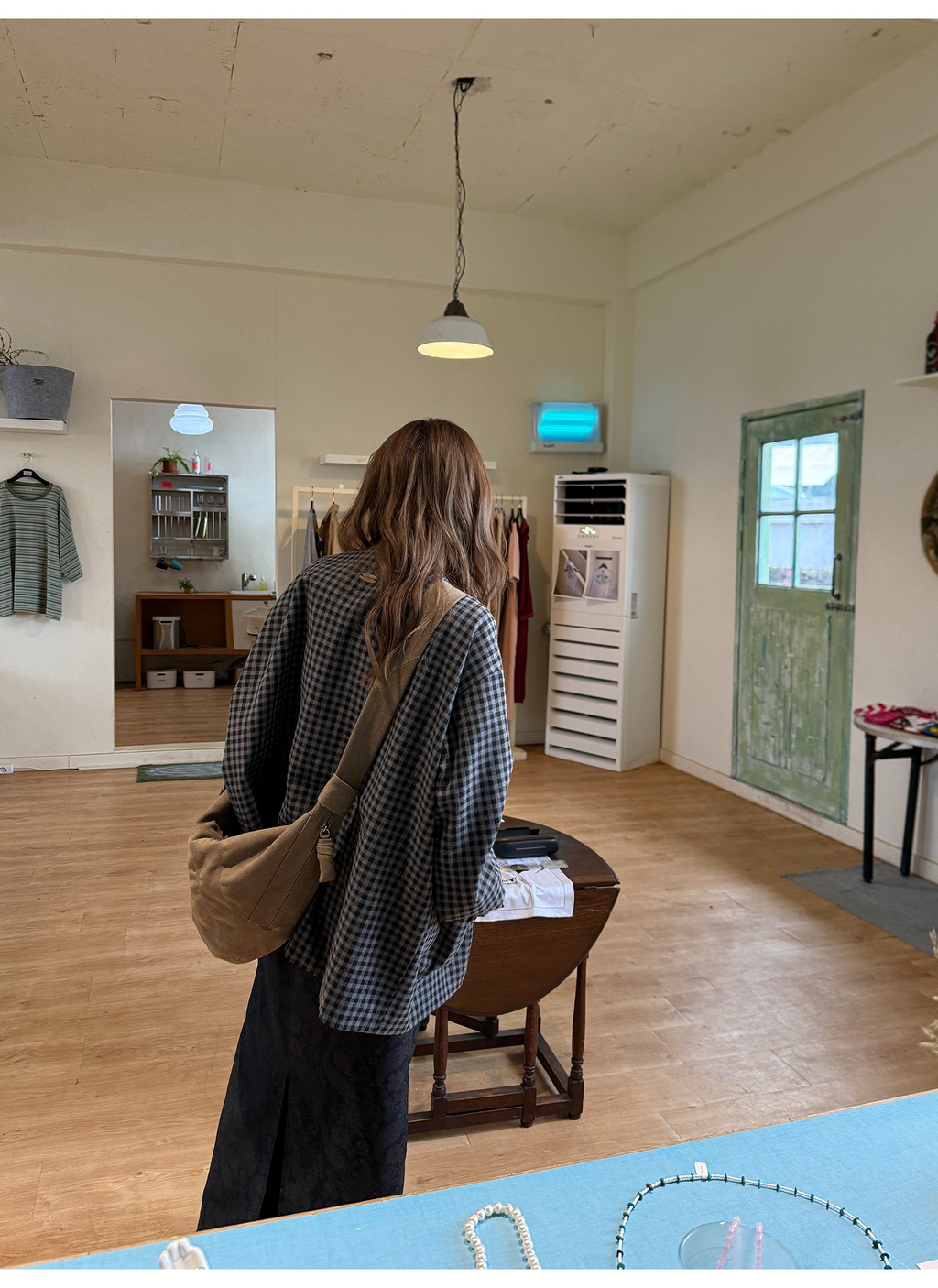 LelyMooch ブラックグレーチェックジャケット  LEM248