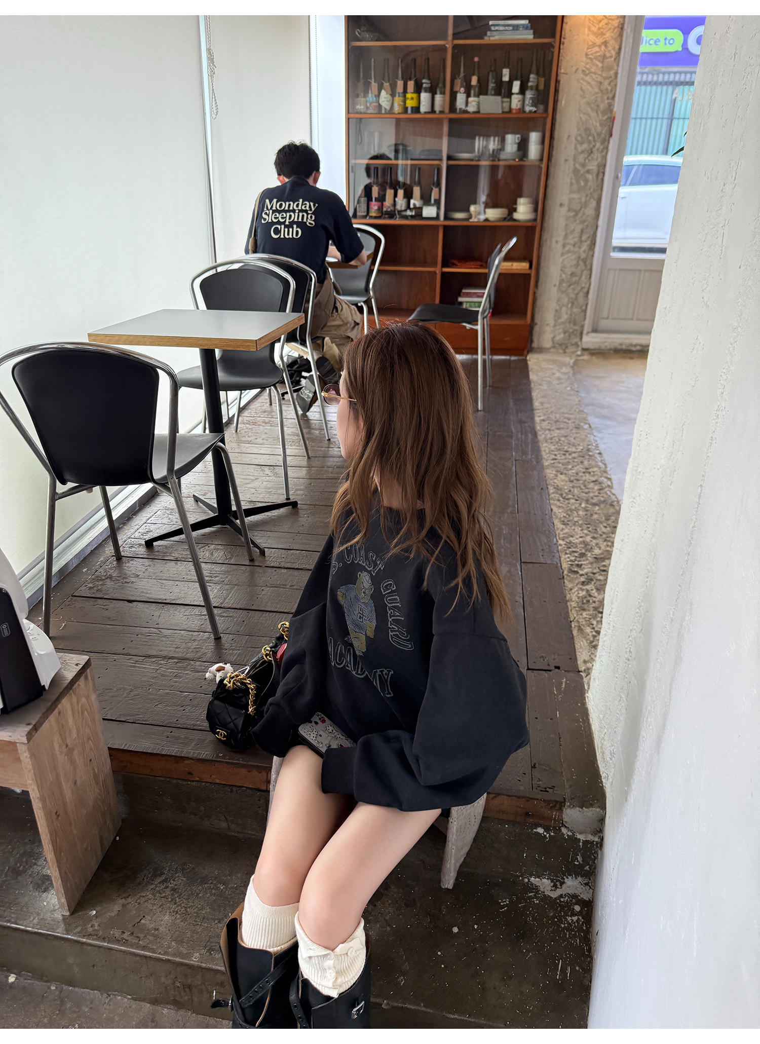 LelyMooch くまプリント古着風スウェット  LEM231