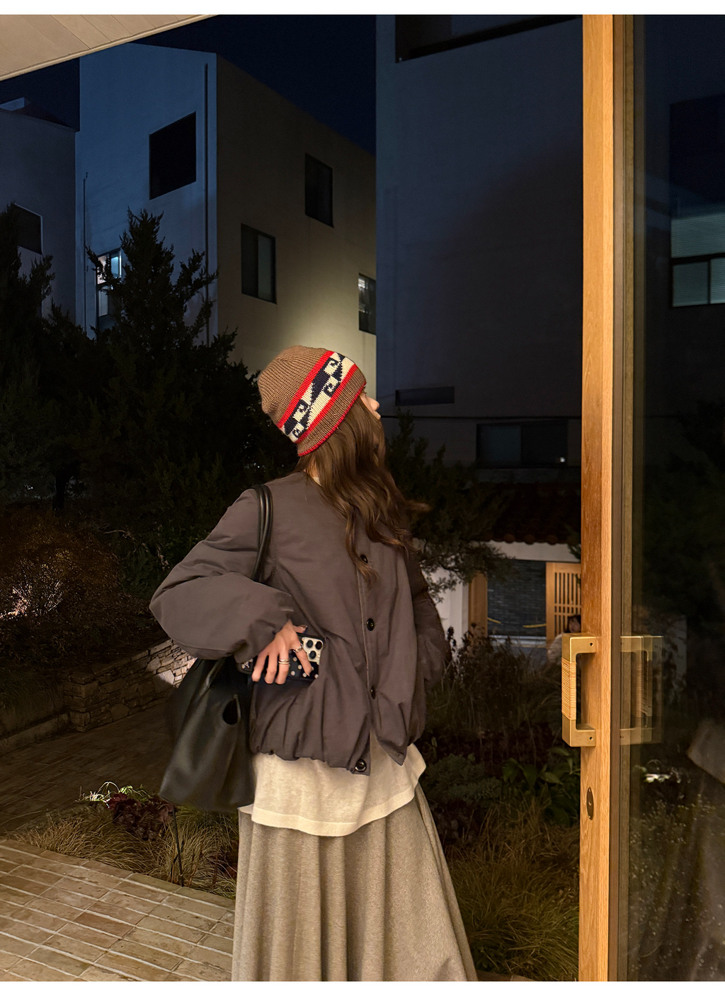 LelyMooch マフラー付き 中綿ブルゾン  LEM306