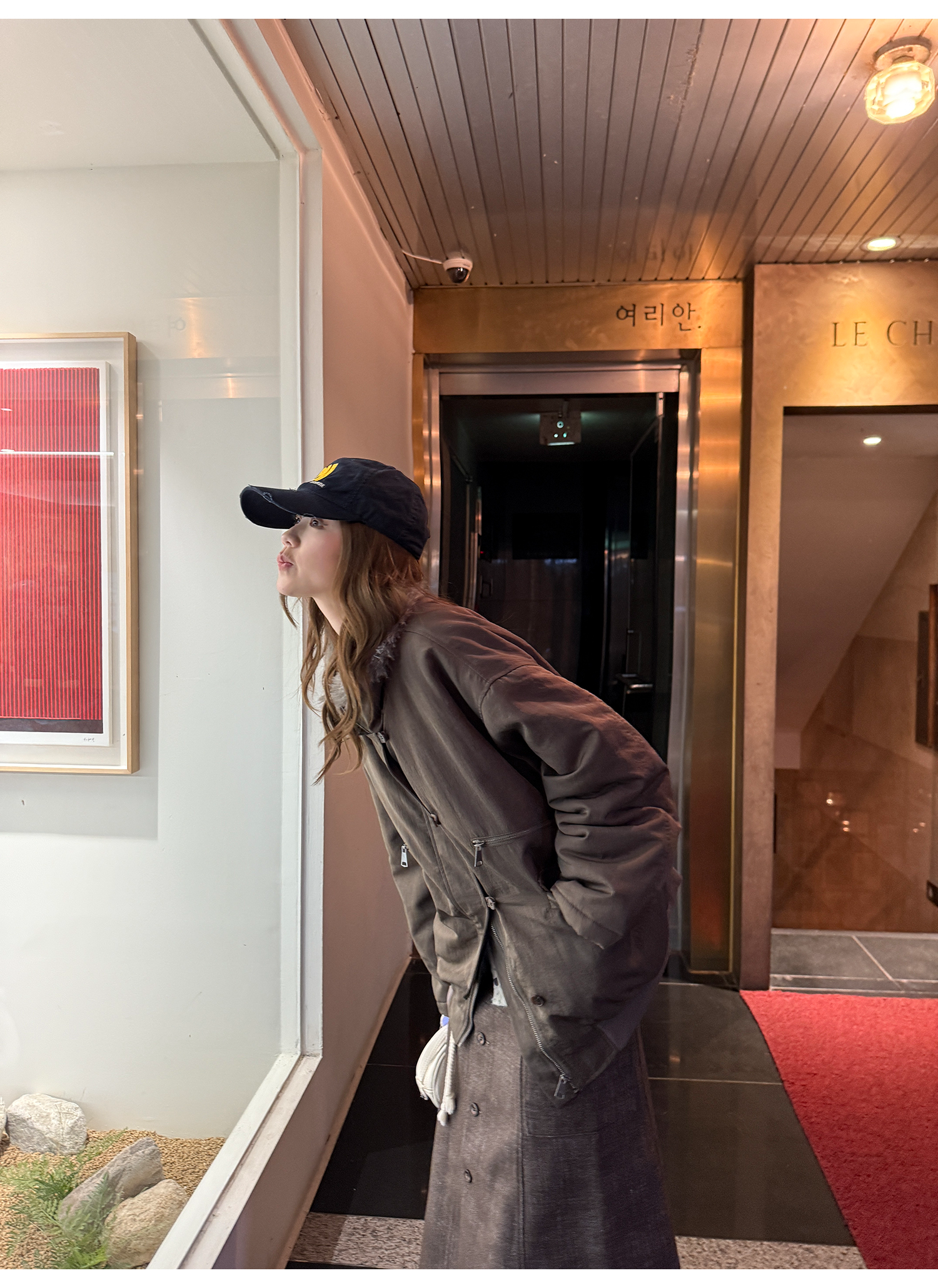 LelyMooch エコファーライナー付きモッズコート　LEM259