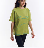 配色ライン半袖Tシャツ  LOM078