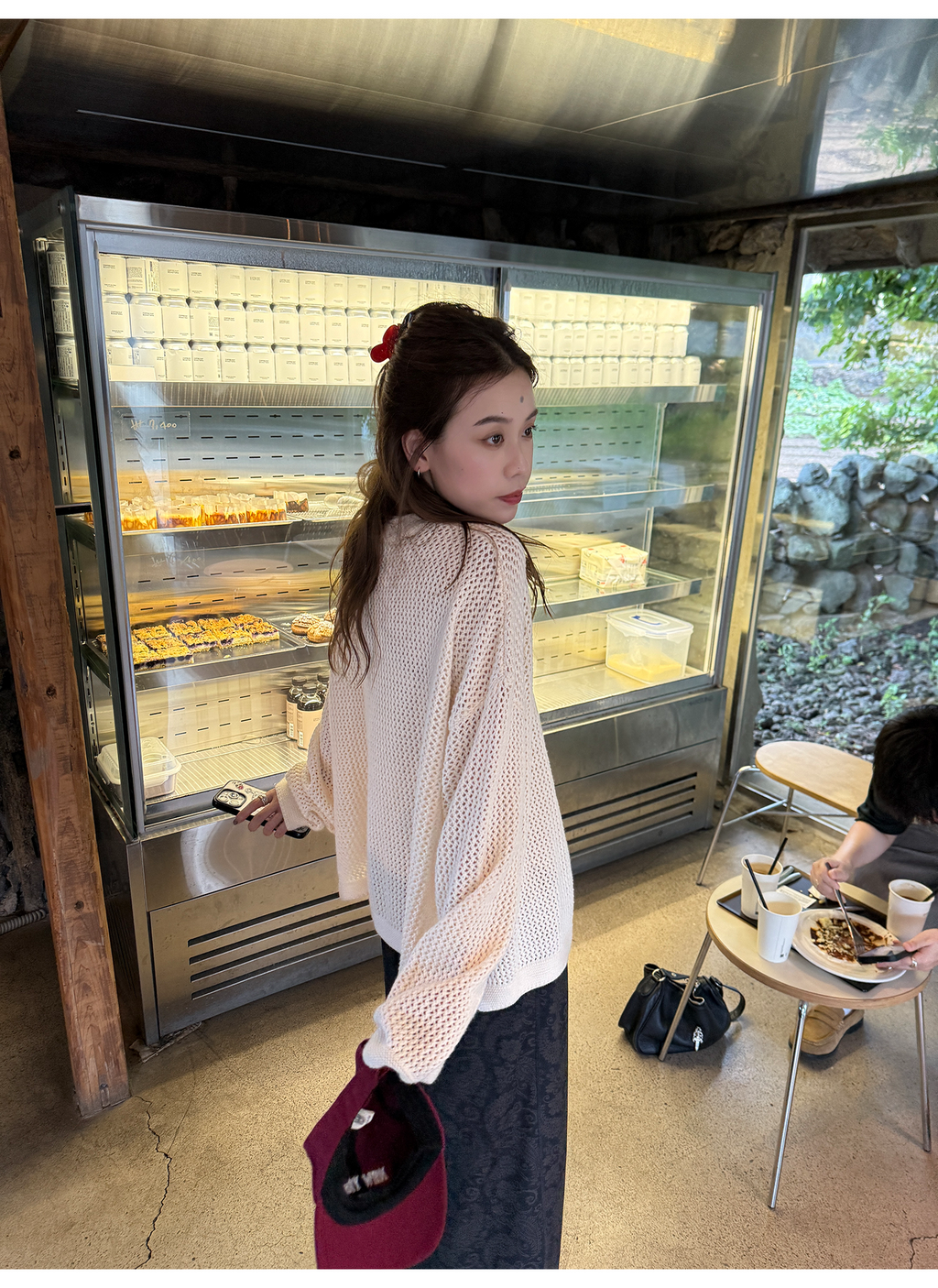 LelyMooch ゆるニットフリンジカーディガン  LEM249