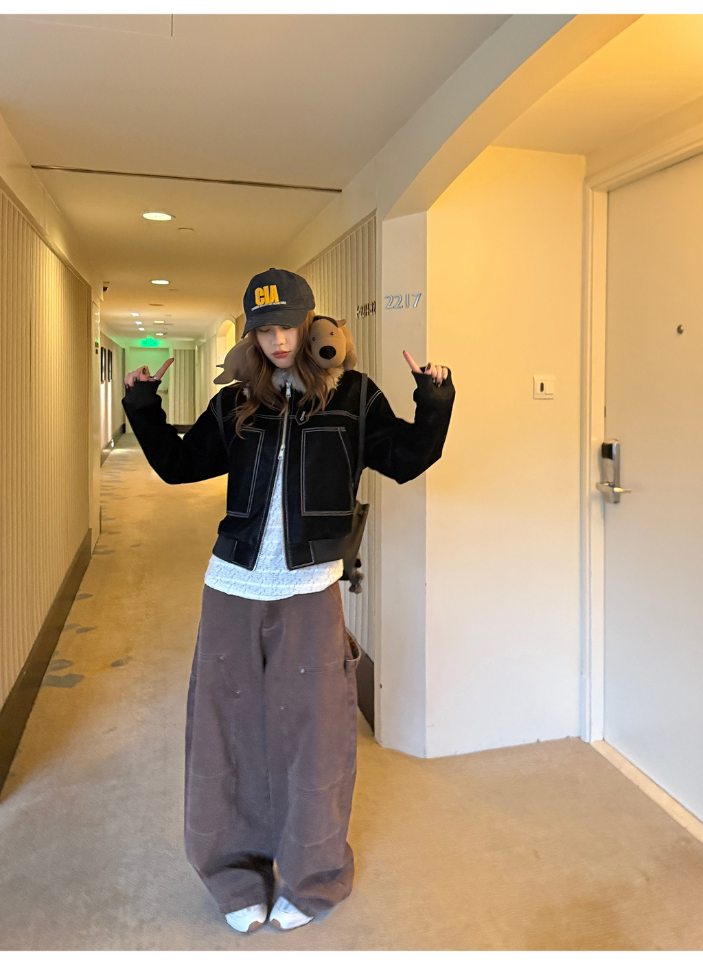 LelyMooch ハンティングムード ワイドパンツ  LEM271