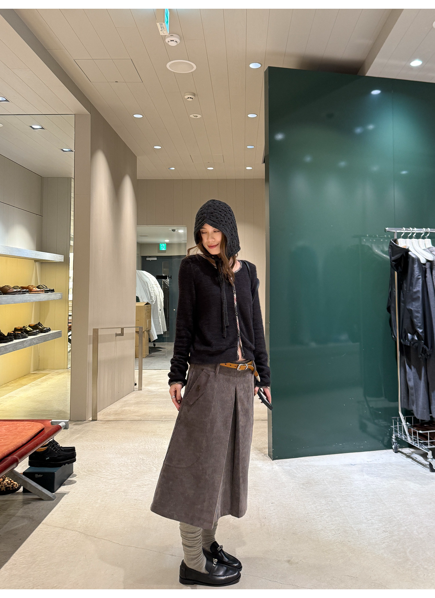 LelyMooch チェック柄パイピング ニット  LEM293