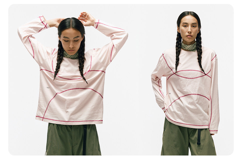 スラブコットンTシャツ  LOM077