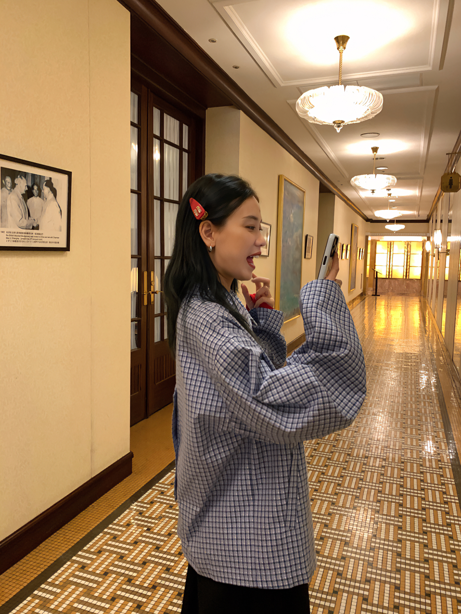 LelyMooch Blue Check Shirt Jacket LEM072