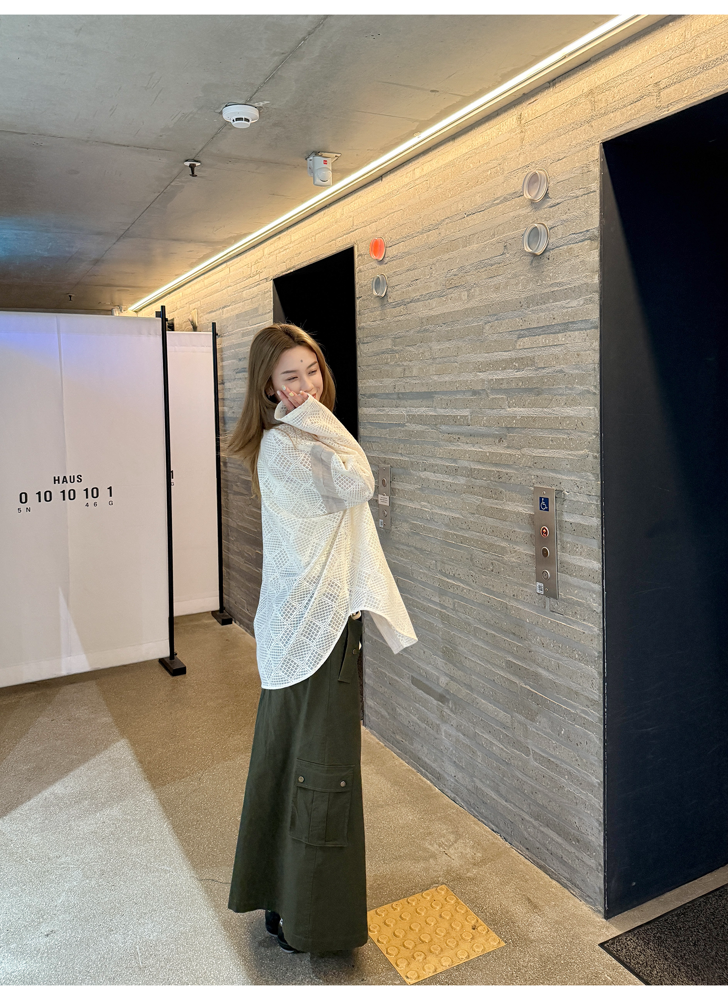 LelyMooch Aラインミディスカート  LEM172