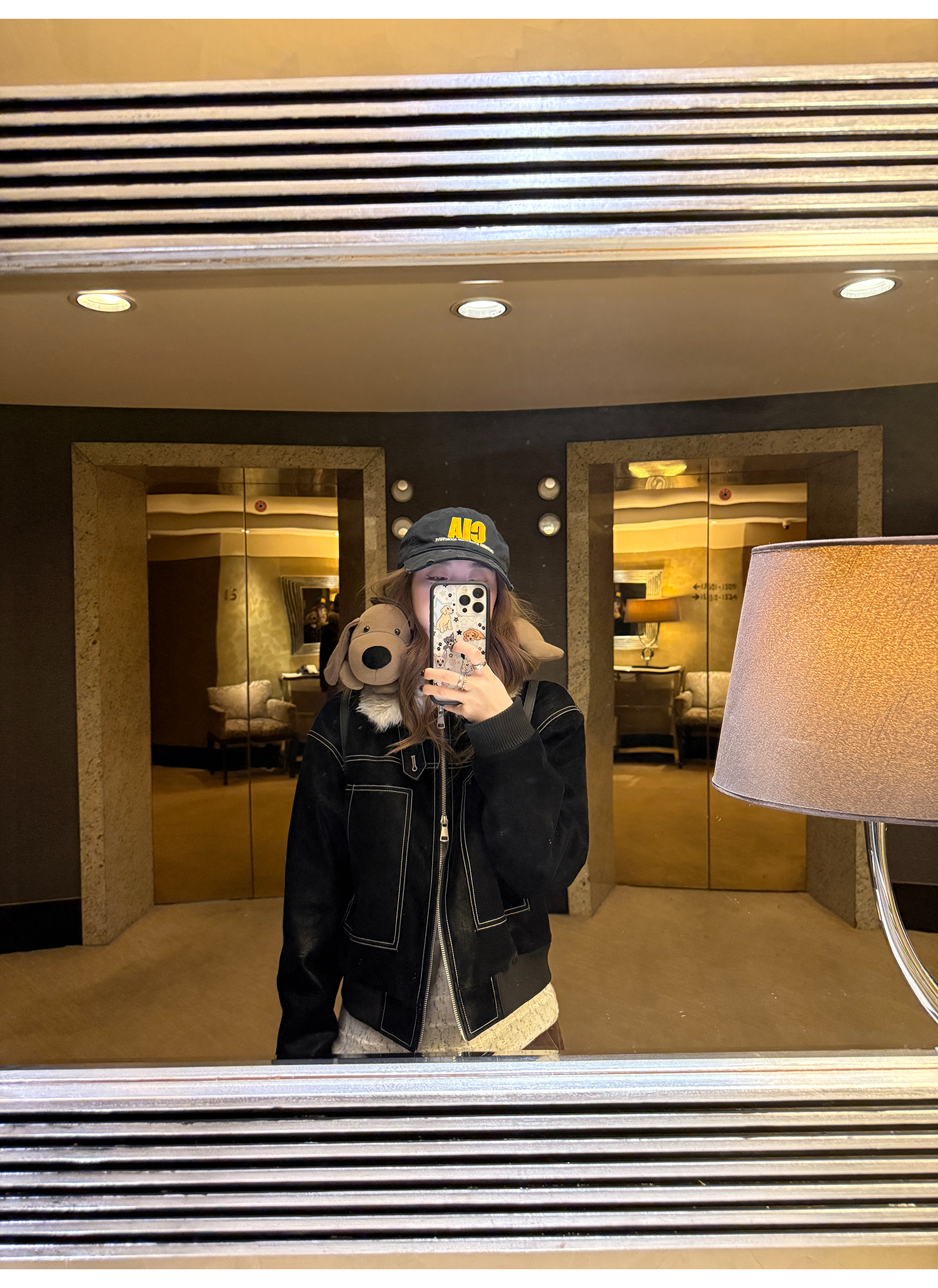 LelyMooch ステッチライン ファージャケット  LEM274