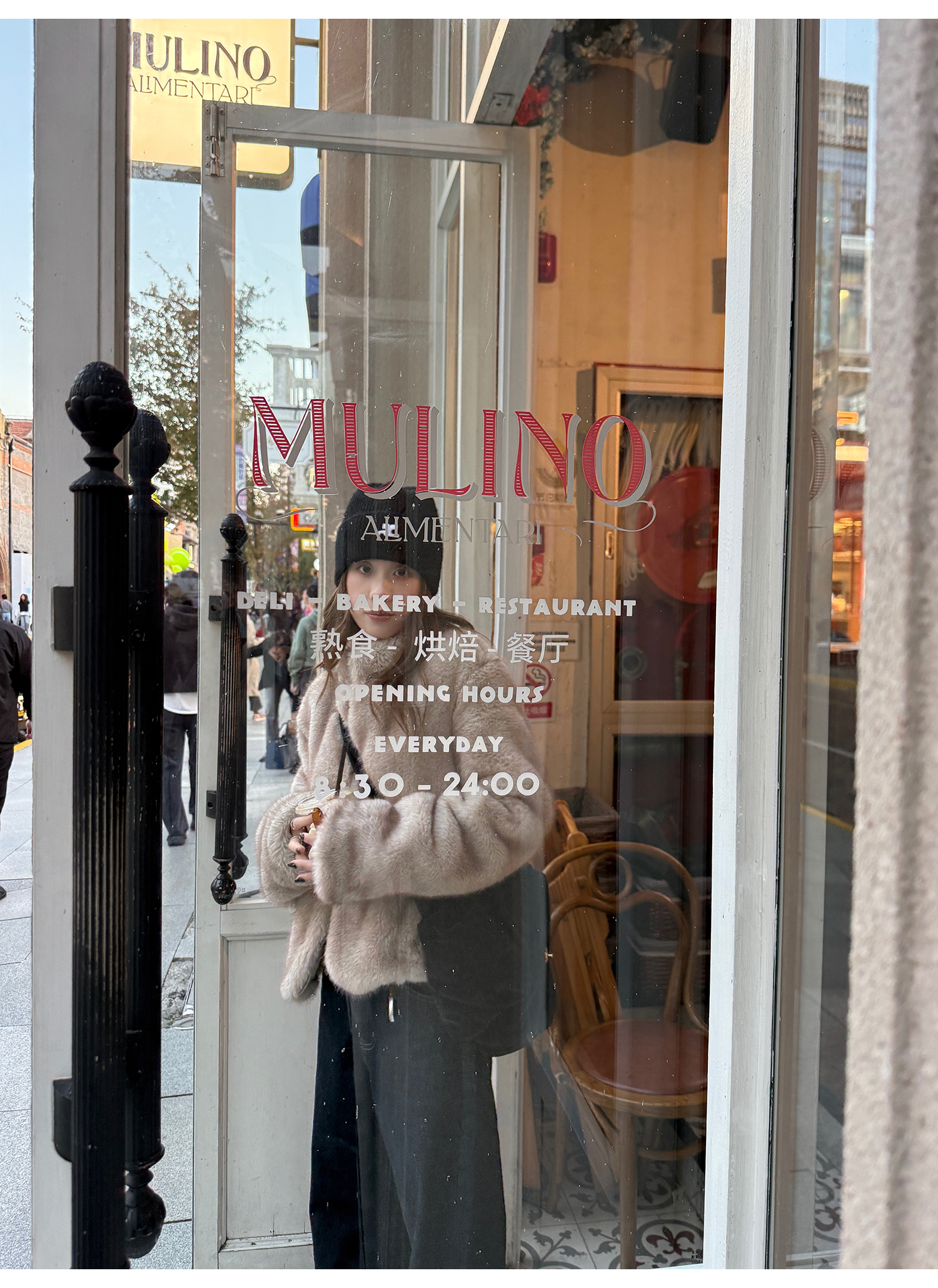 LelyMooch ふわふわエコファーコート｜オートミール  LEM268