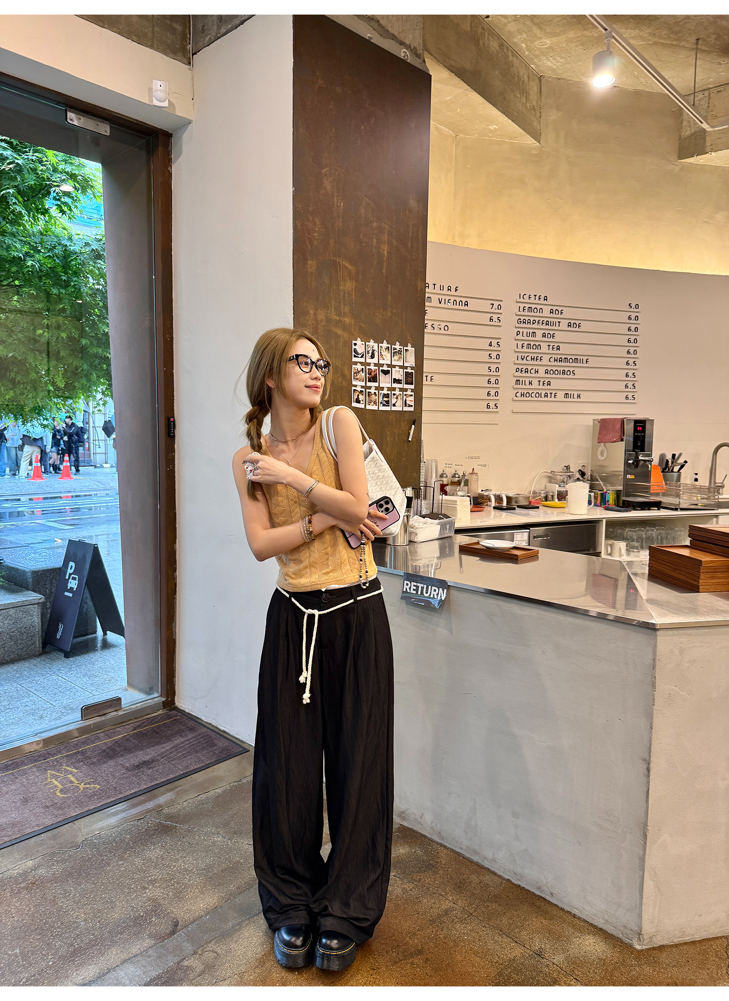 LelyMooch リボン付とろみパンツ　LEM167