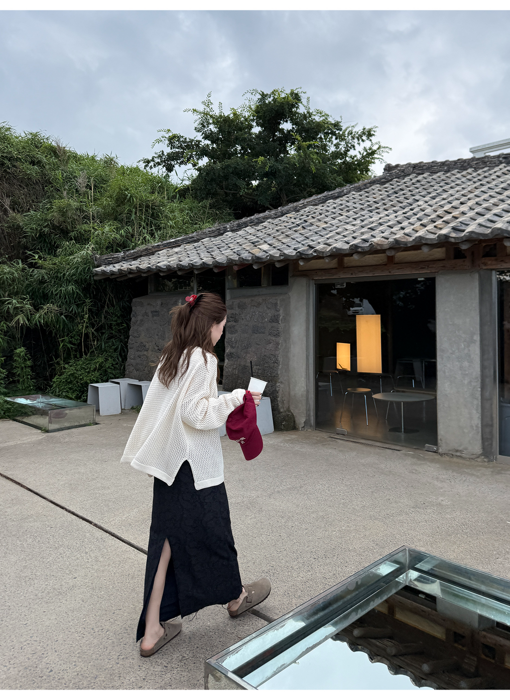 LelyMooch ゆるニットフリンジカーディガン  LEM249