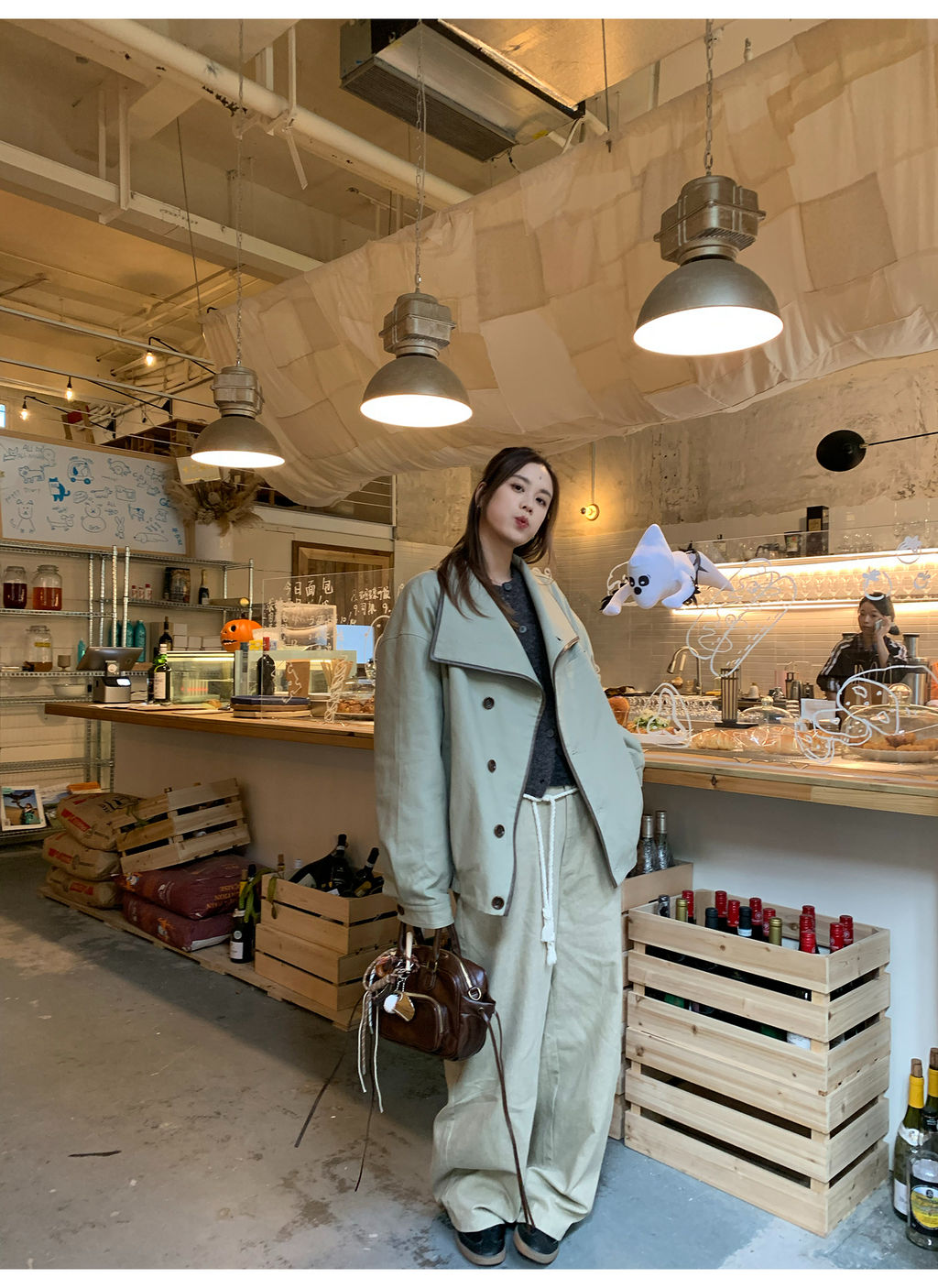LelyMooch  定番で合わせやすい✨バックポケット パンツ  LEM170