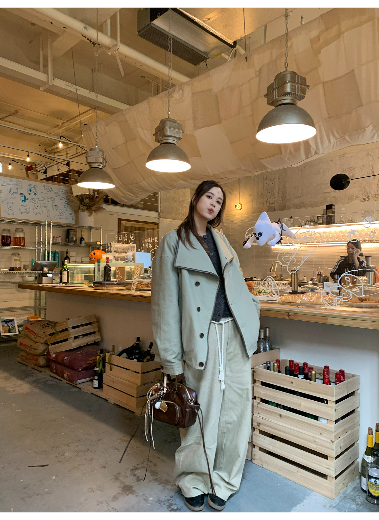 LelyMooch  定番で合わせやすい✨バックポケット パンツ  LEM170