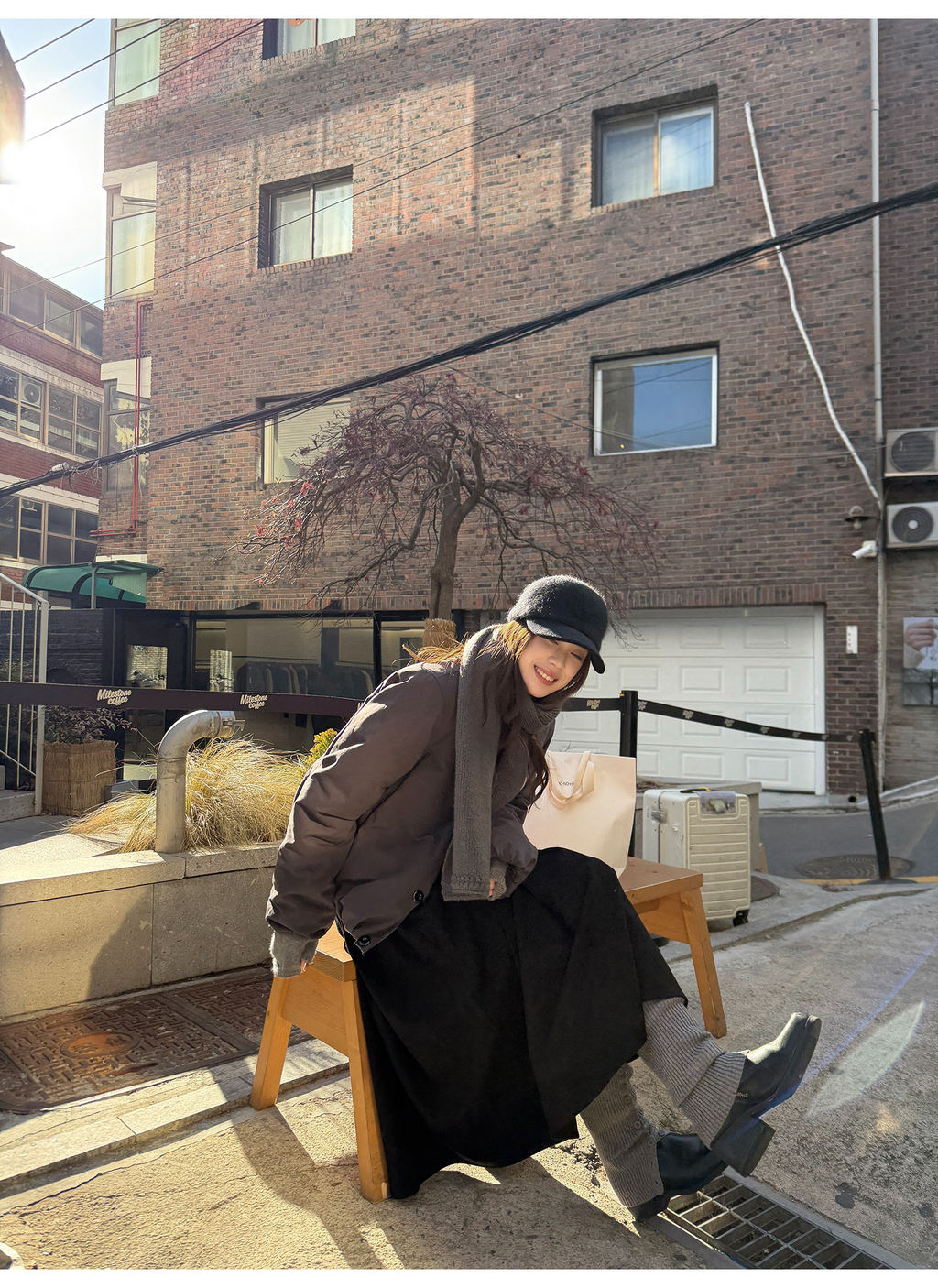 LelyMooch マフラー付き 中綿ブルゾン  LEM306