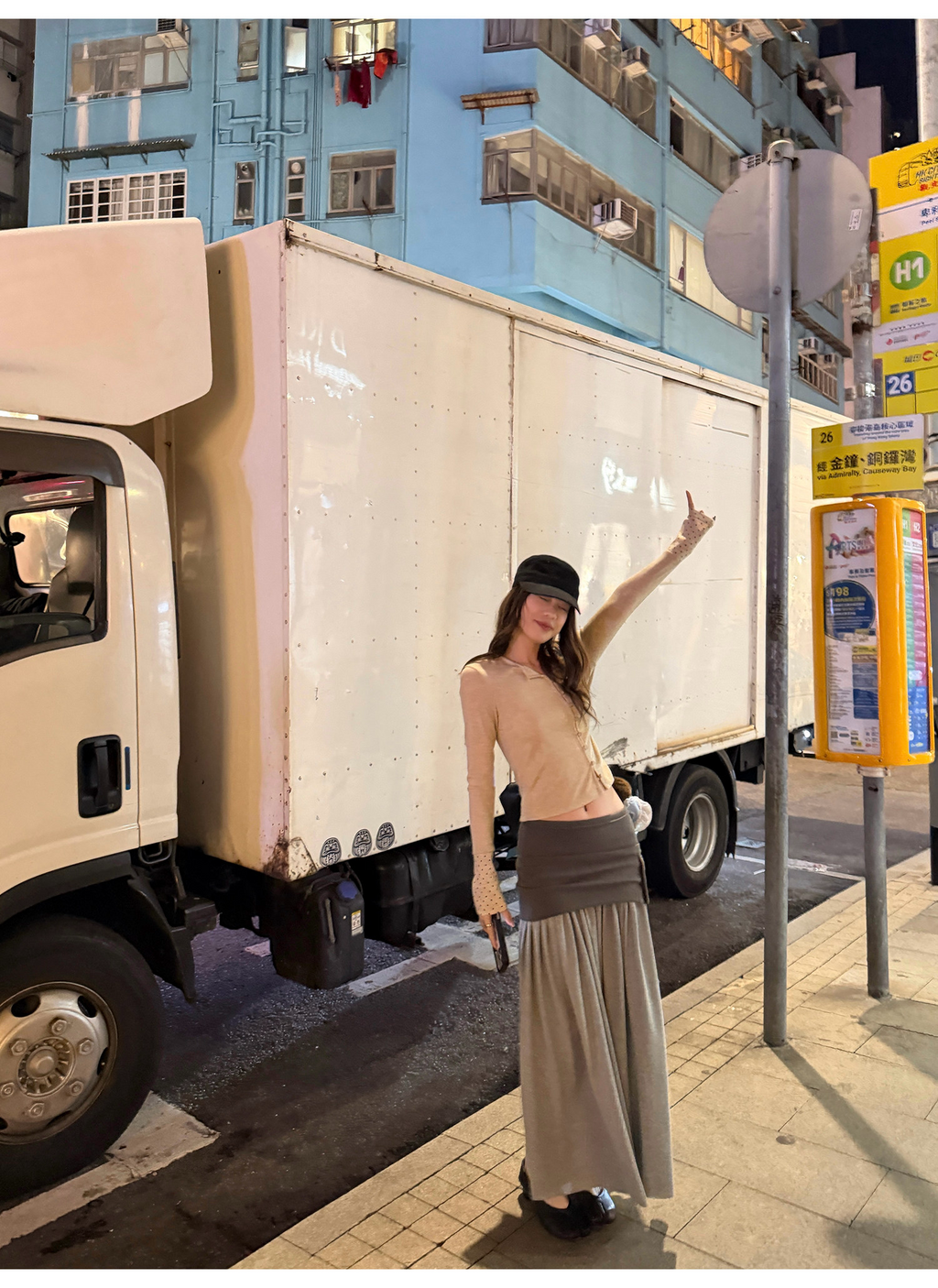 LelyMooch ドット切替 フレアスリーブニットトップス  LEM323