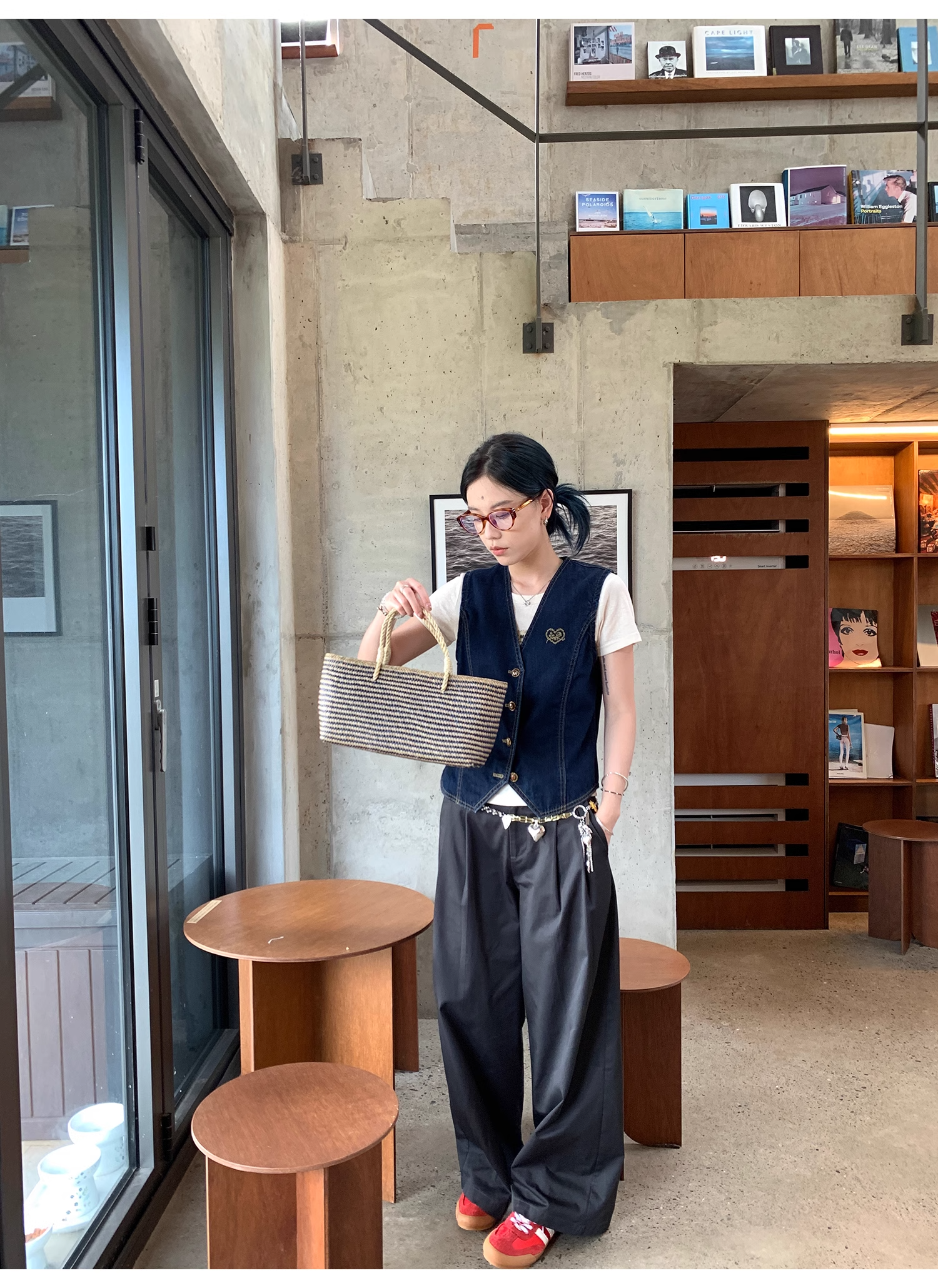 LelyMooch  ウォッシュコットン ワイドパンツ  LEM068