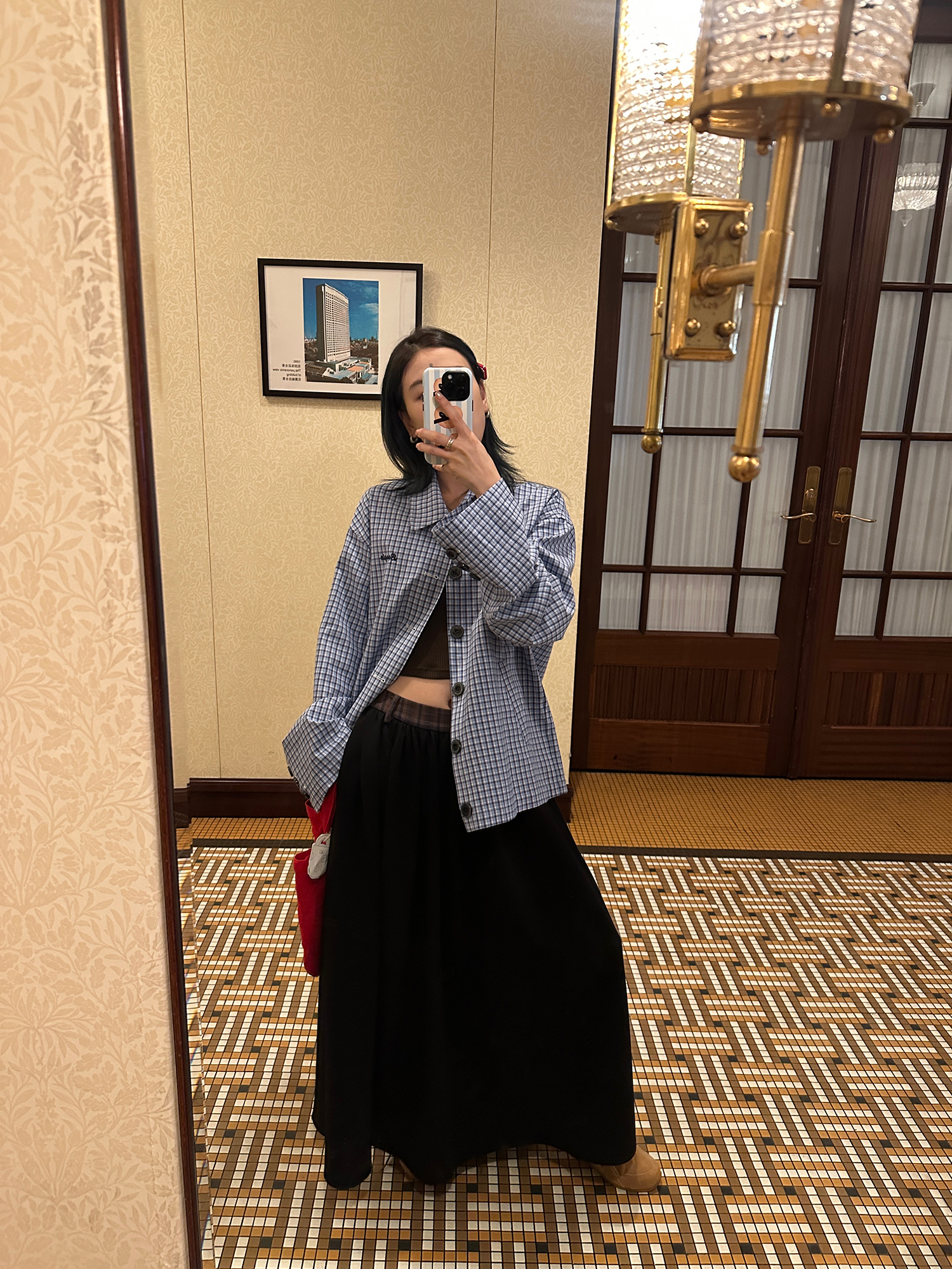 LelyMooch Blue Check Shirt Jacket LEM072