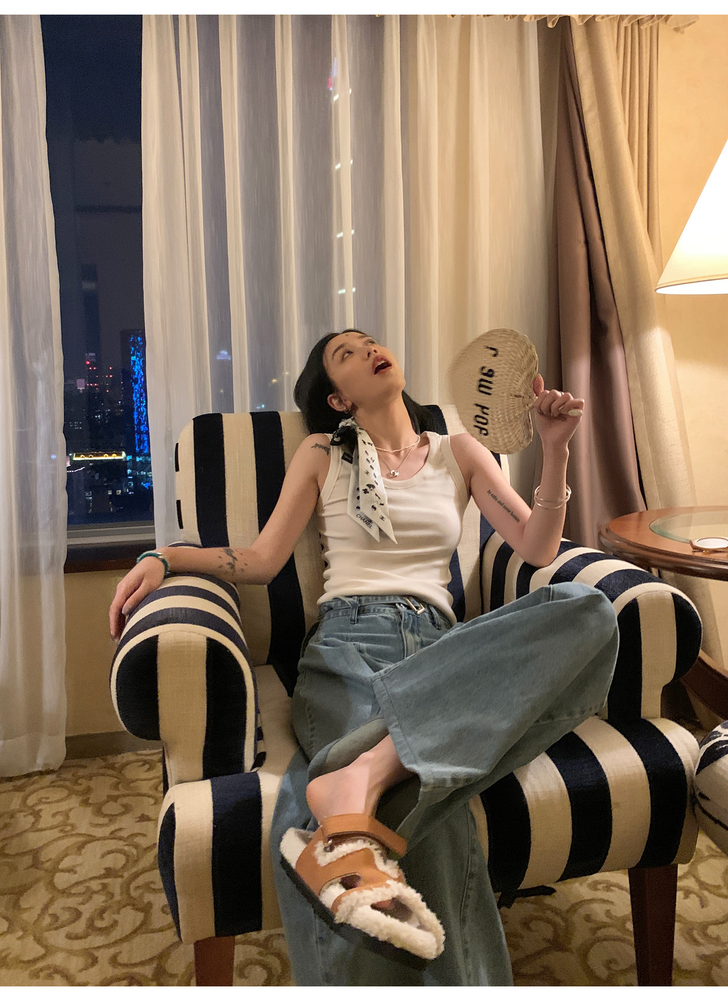 LelyMooch Back Lace Knit Tank Top LEM073