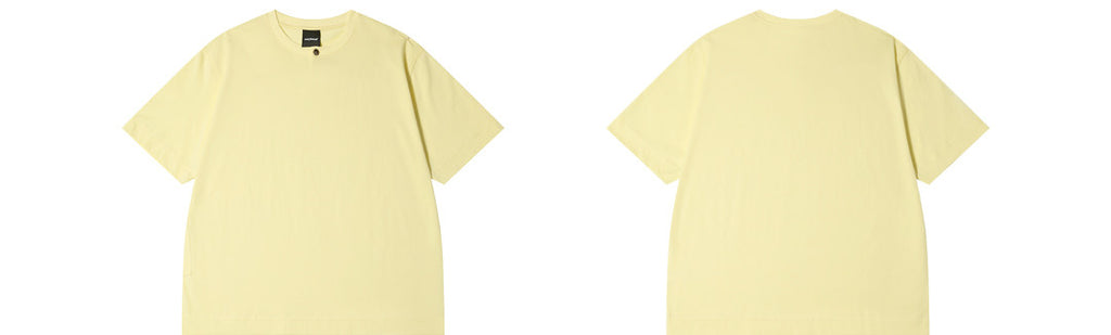 ヘンリーネック 半袖Tシャツ隠しポケット付き  LOM065