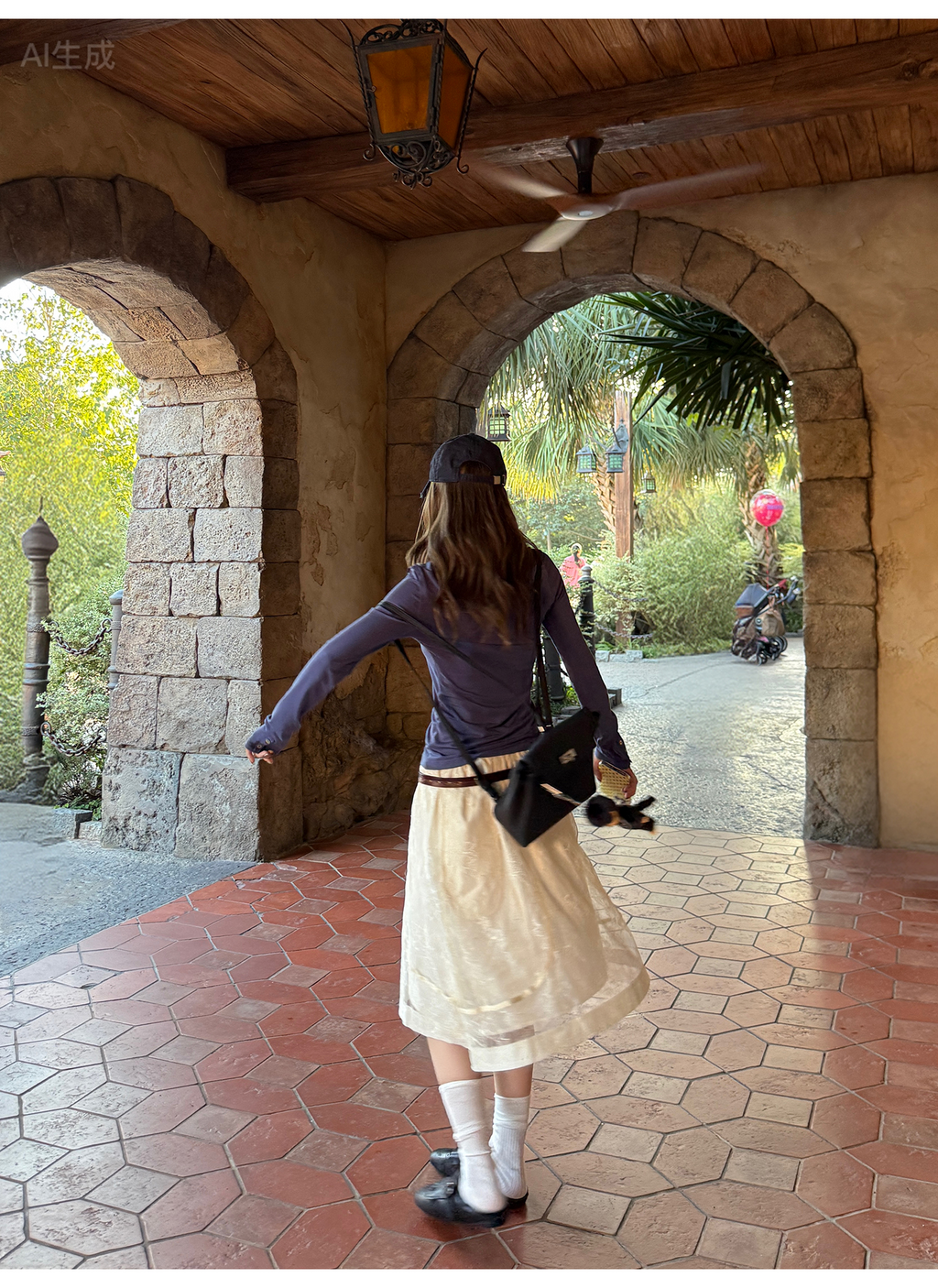 LelyMooch ハリ感レース×ドロストスカート  LEM239