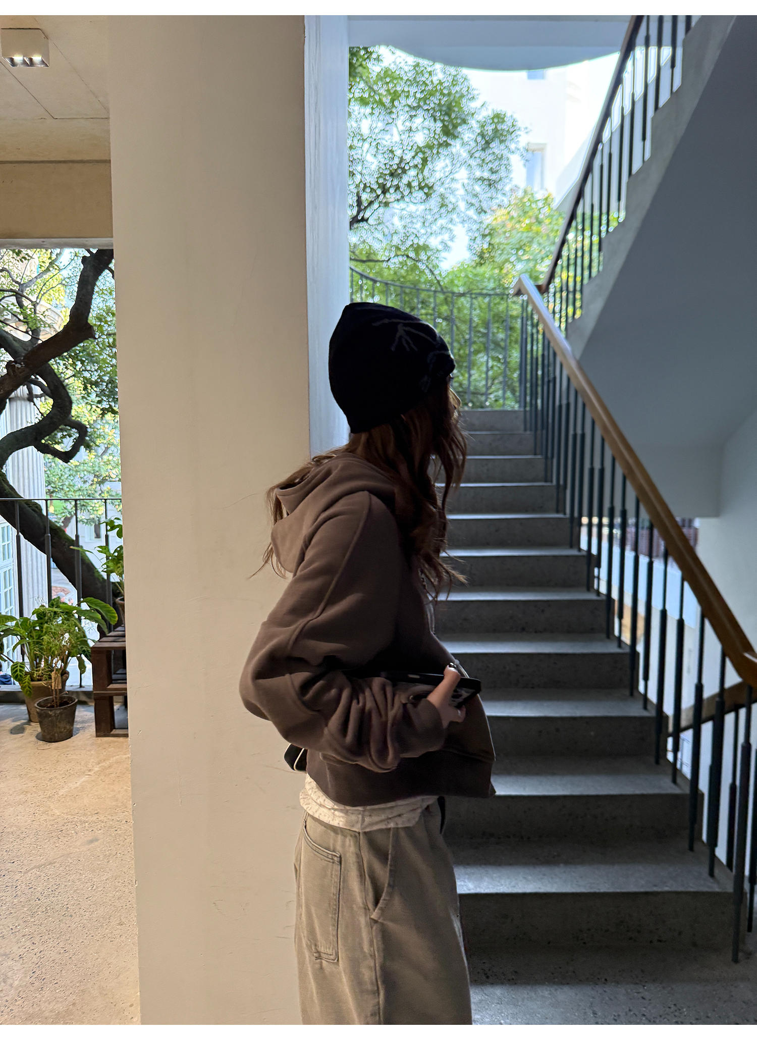 LelyMooch 裏起毛ジップアップフーディー　LEM275