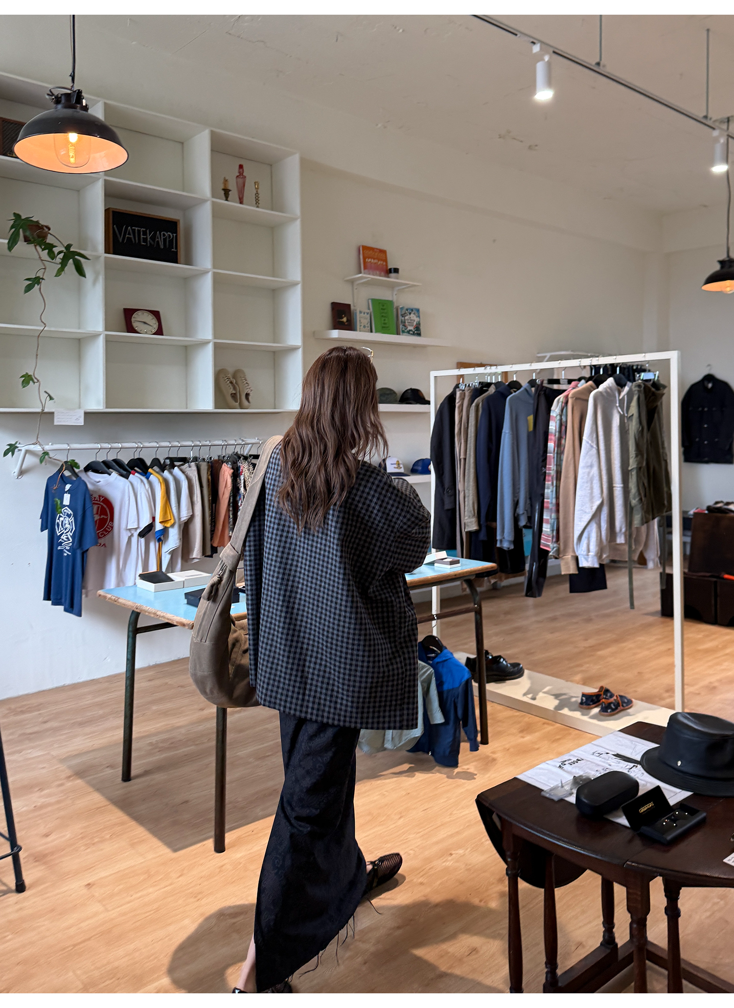 LelyMooch ブラックグレーチェックジャケット  LEM248