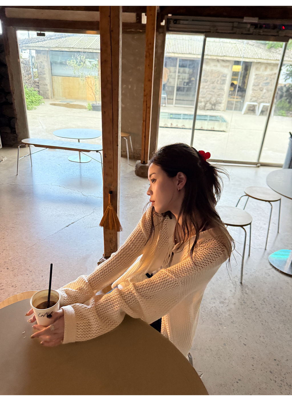 LelyMooch ゆるニットフリンジカーディガン  LEM249