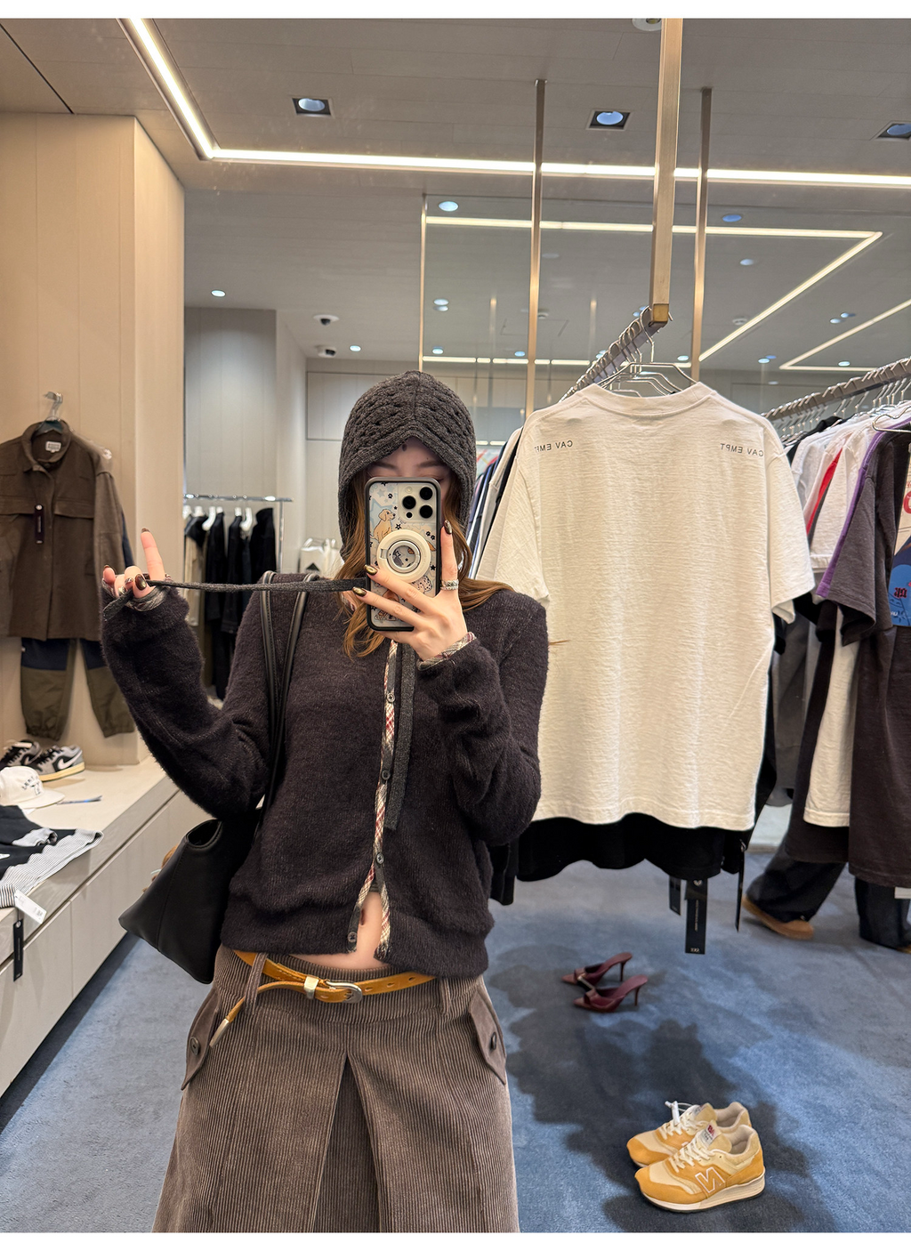 LelyMooch チェック柄パイピング ニット  LEM293