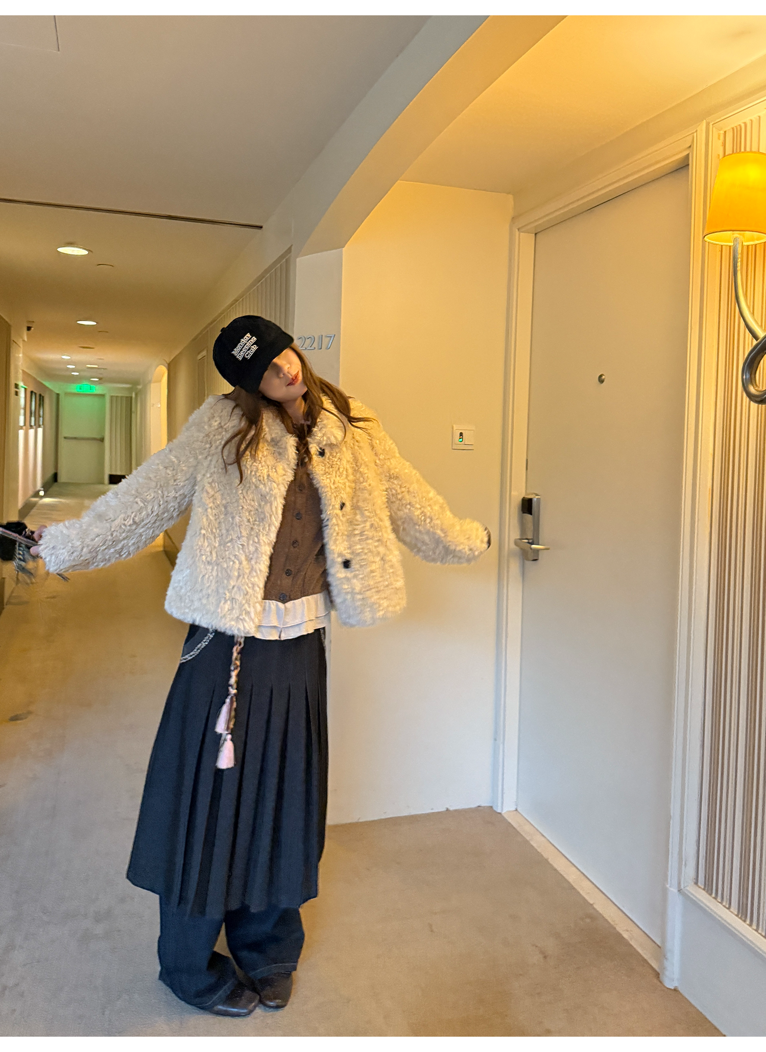 LelyMooch もこもこボアフードコート  LEM269