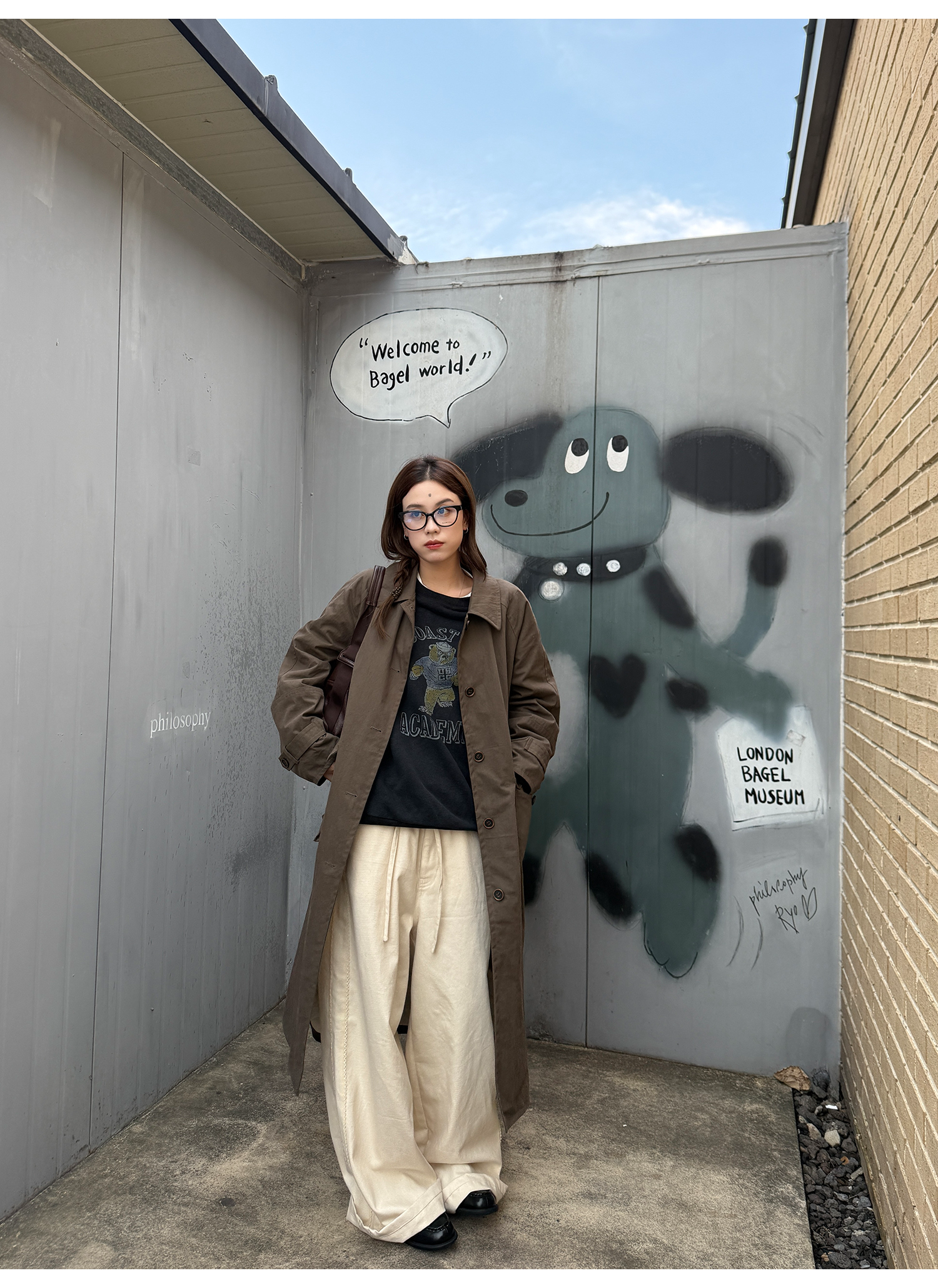 LelyMooch くまプリント古着風スウェット  LEM231