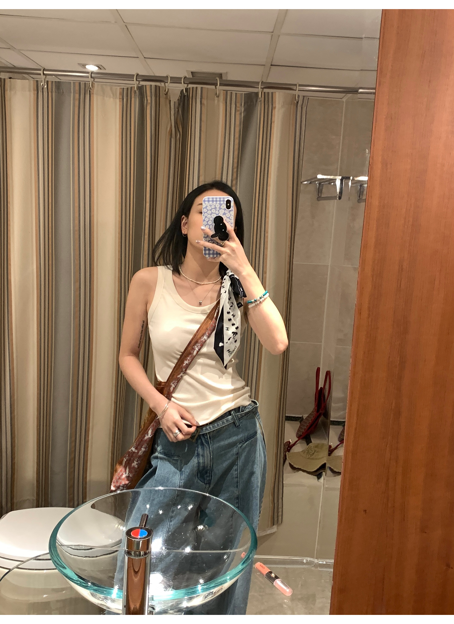 LelyMooch Back Lace Knit Tank Top LEM073