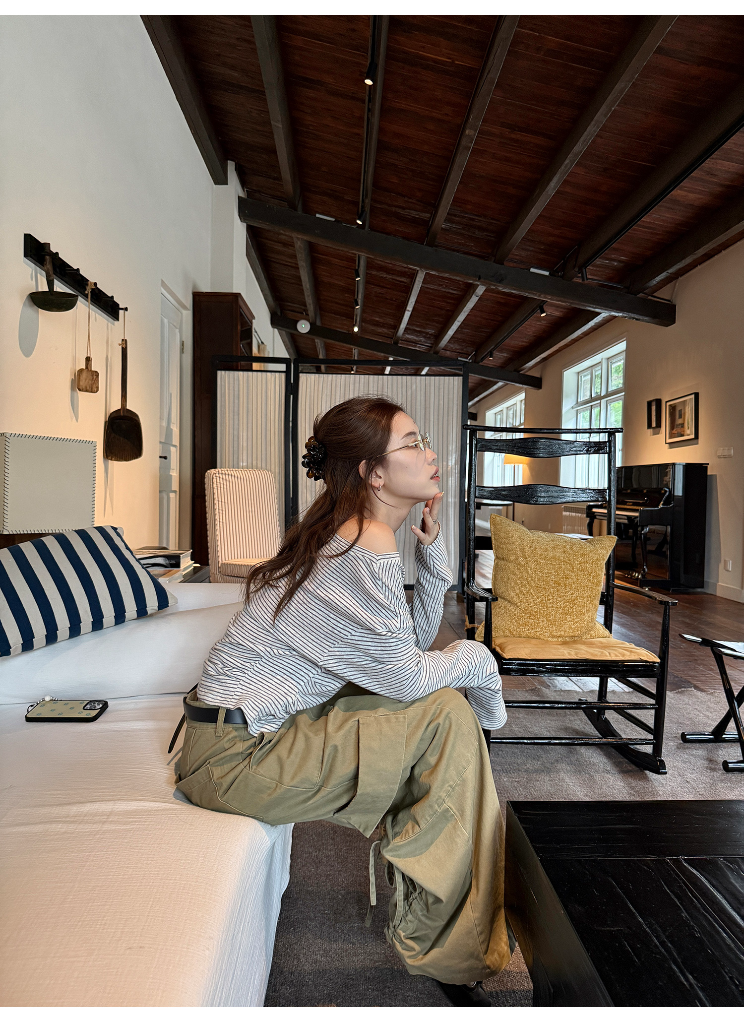 LelyMooch ドローコード付きコットンパンツ  LEM205