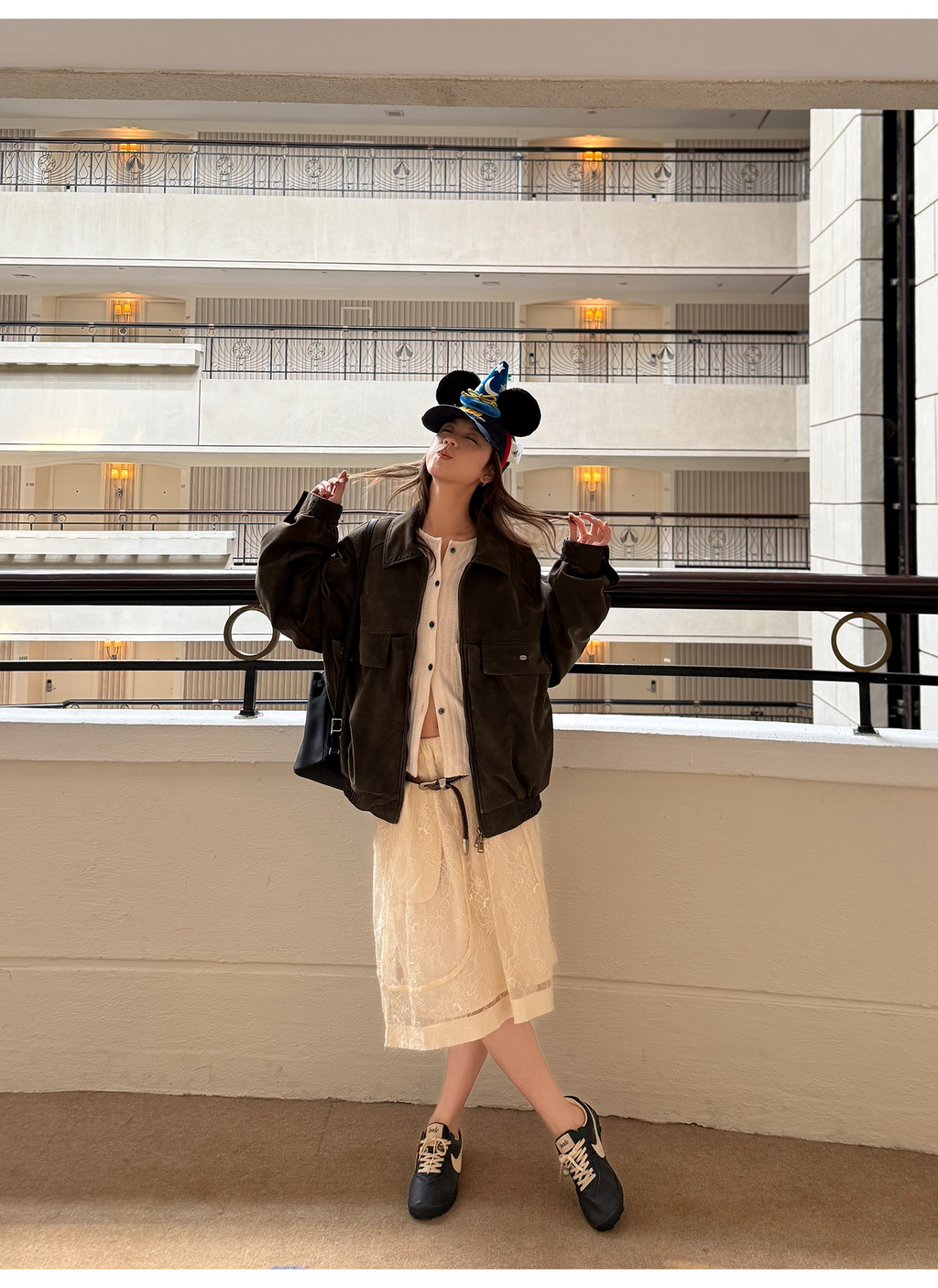 LelyMooch ハリ感レース×ドロストスカート  LEM239