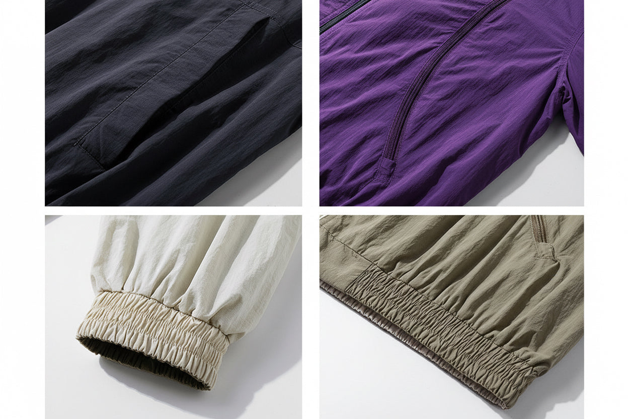 防風×配色リバーシブル仕様 立ち襟スポーツジャケット  LOM032