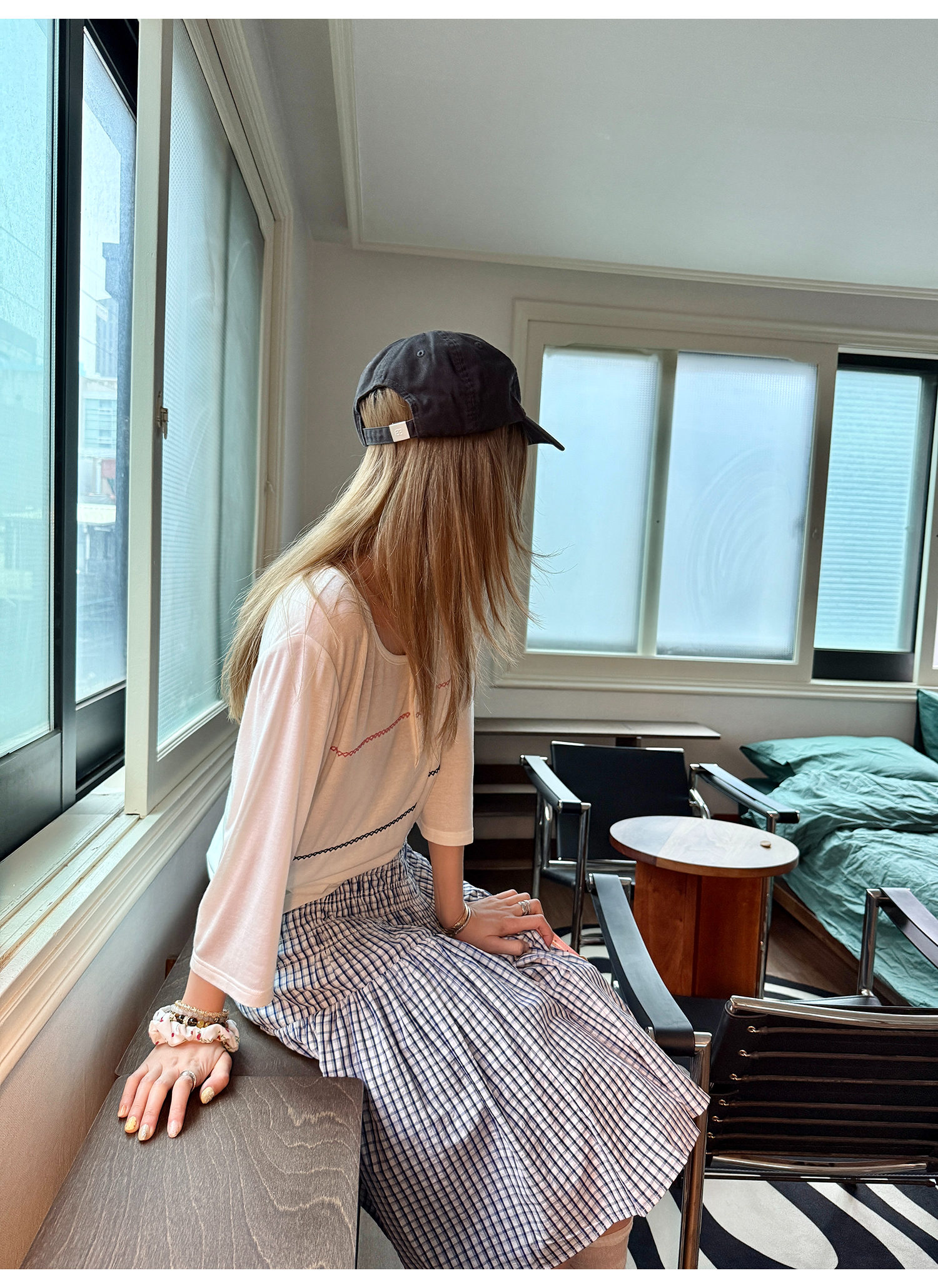 LelyMooch 2WAYギンガム スカート／チューブトップ  LEM176