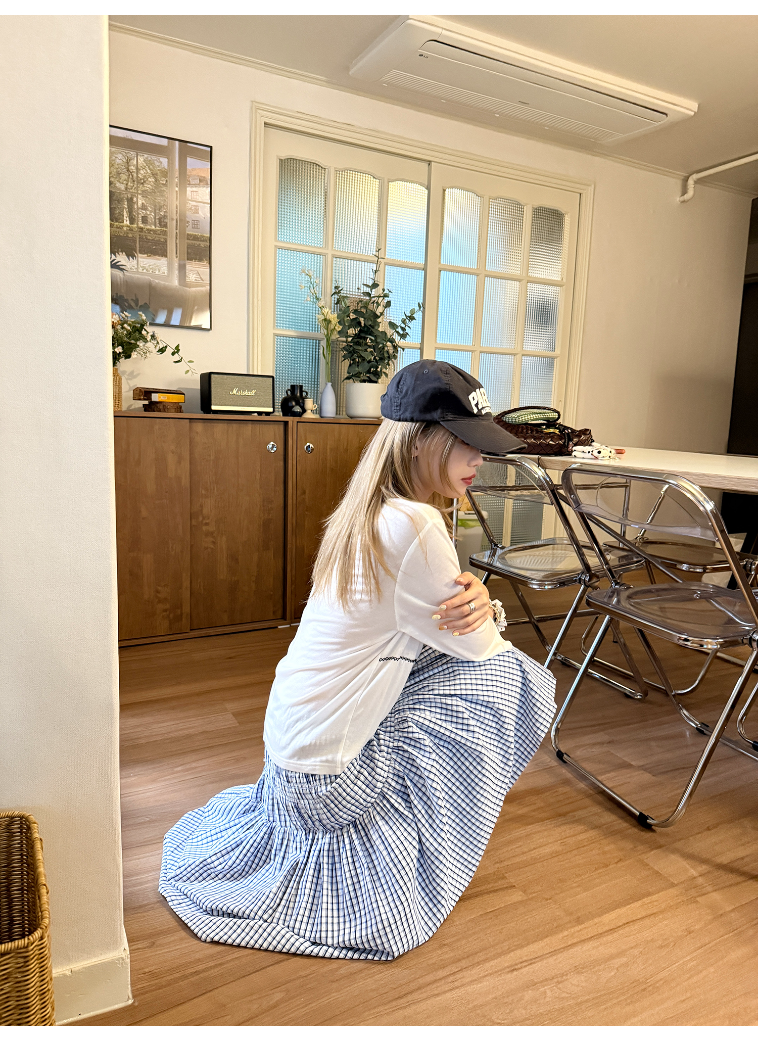 LelyMooch 2WAYギンガム スカート／チューブトップ  LEM176