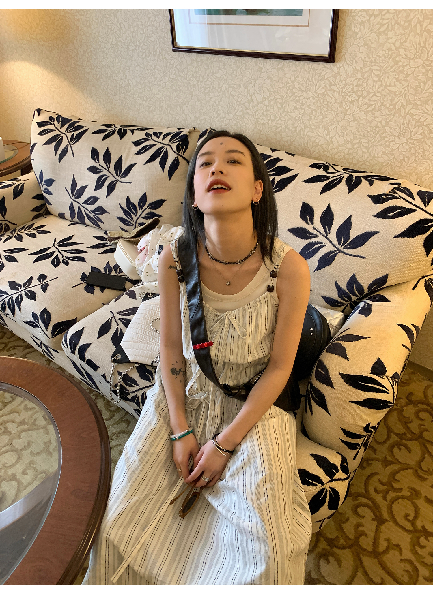 LelyMooch Back Lace Knit Tank Top LEM073