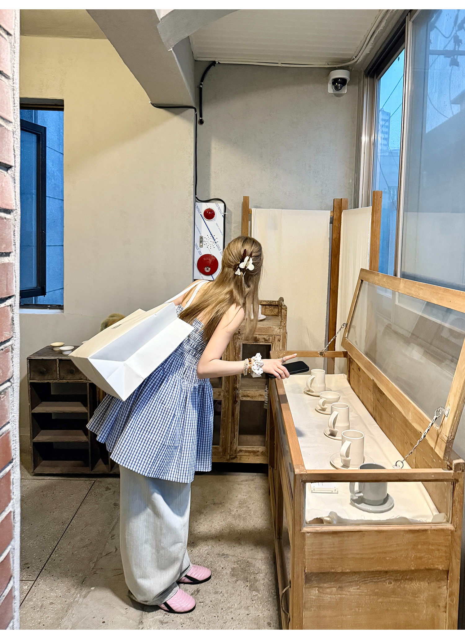 LelyMooch 2WAYギンガム スカート／チューブトップ  LEM176