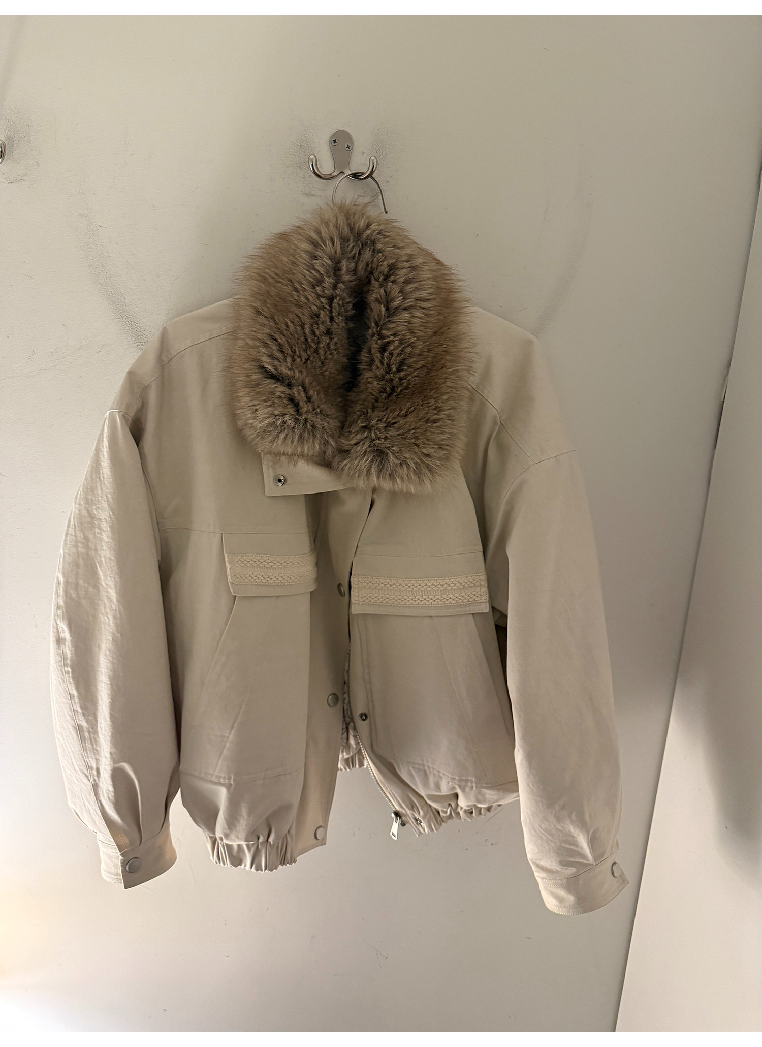 LelyMooch 取り外し襟付き 中綿ショートアウター  LEM305