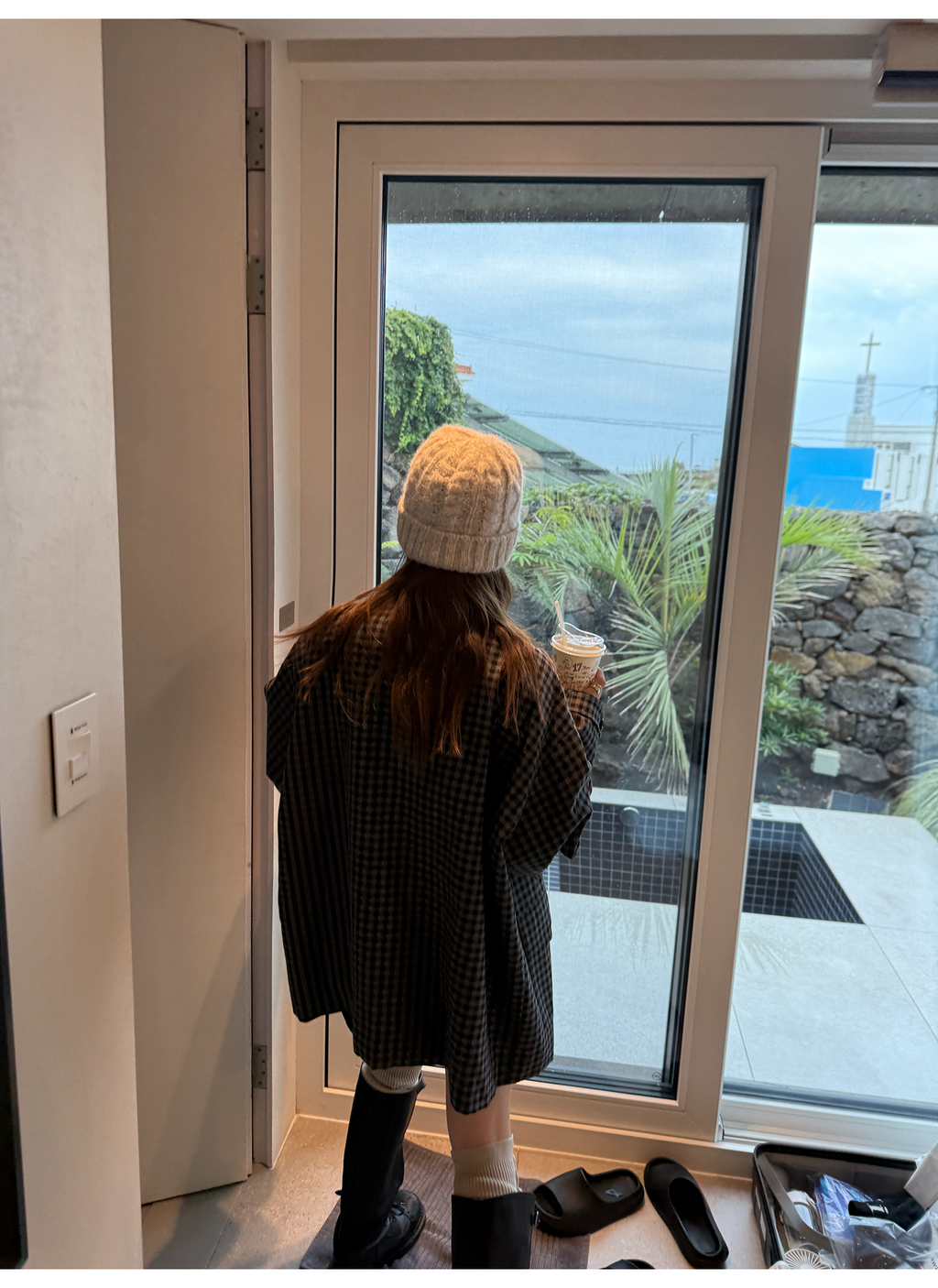 LelyMooch ブラックグレーチェックジャケット  LEM248