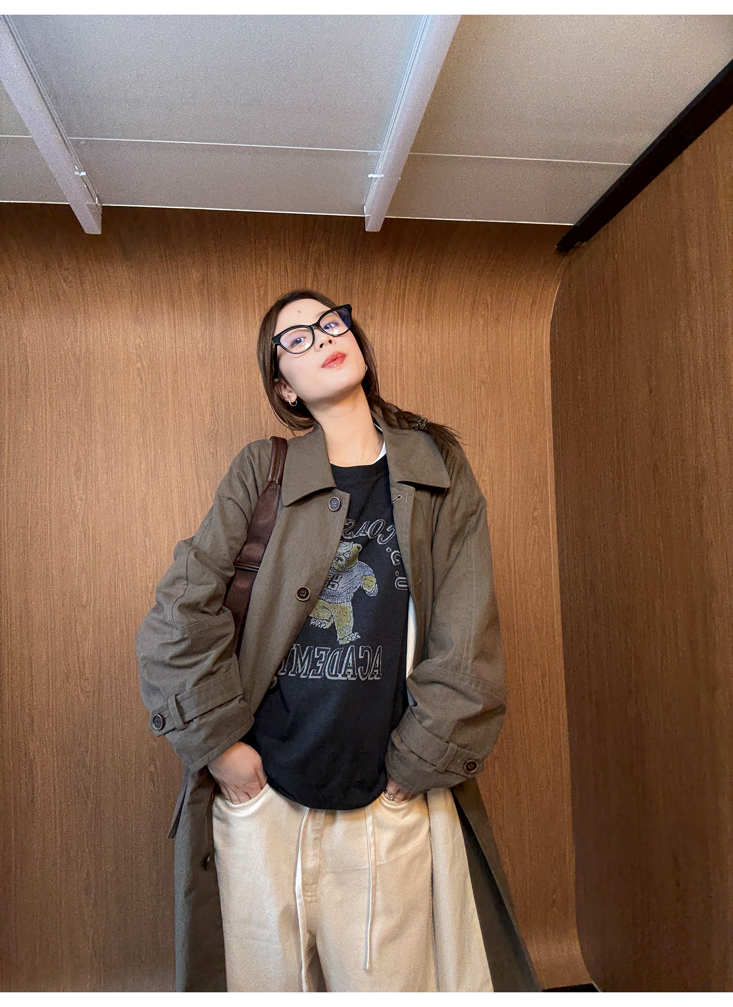 LelyMooch くまプリント古着風スウェット  LEM231