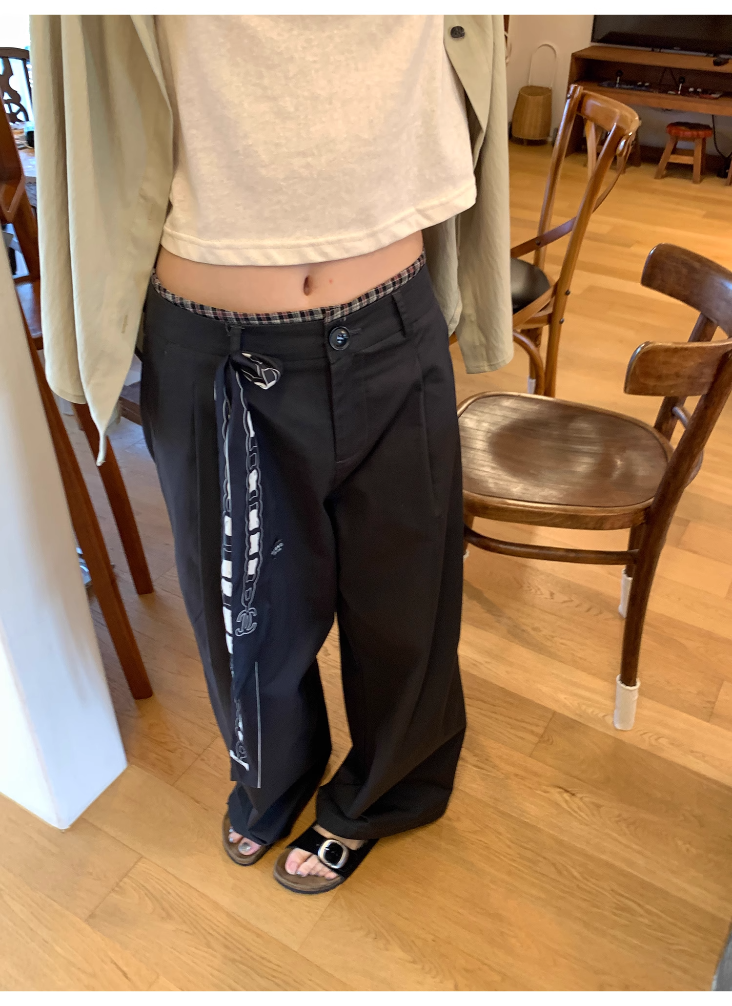 LelyMooch  ウォッシュコットン ワイドパンツ  LEM068