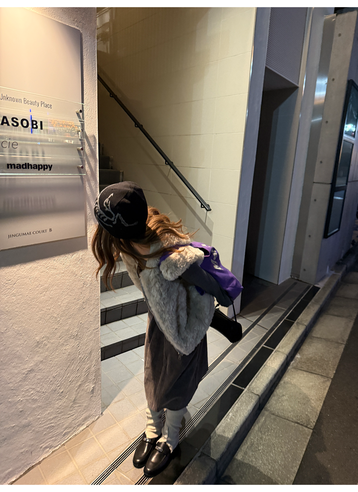 LelyMooch エコファー×ボア リバーシブルショートジレ  LEM279