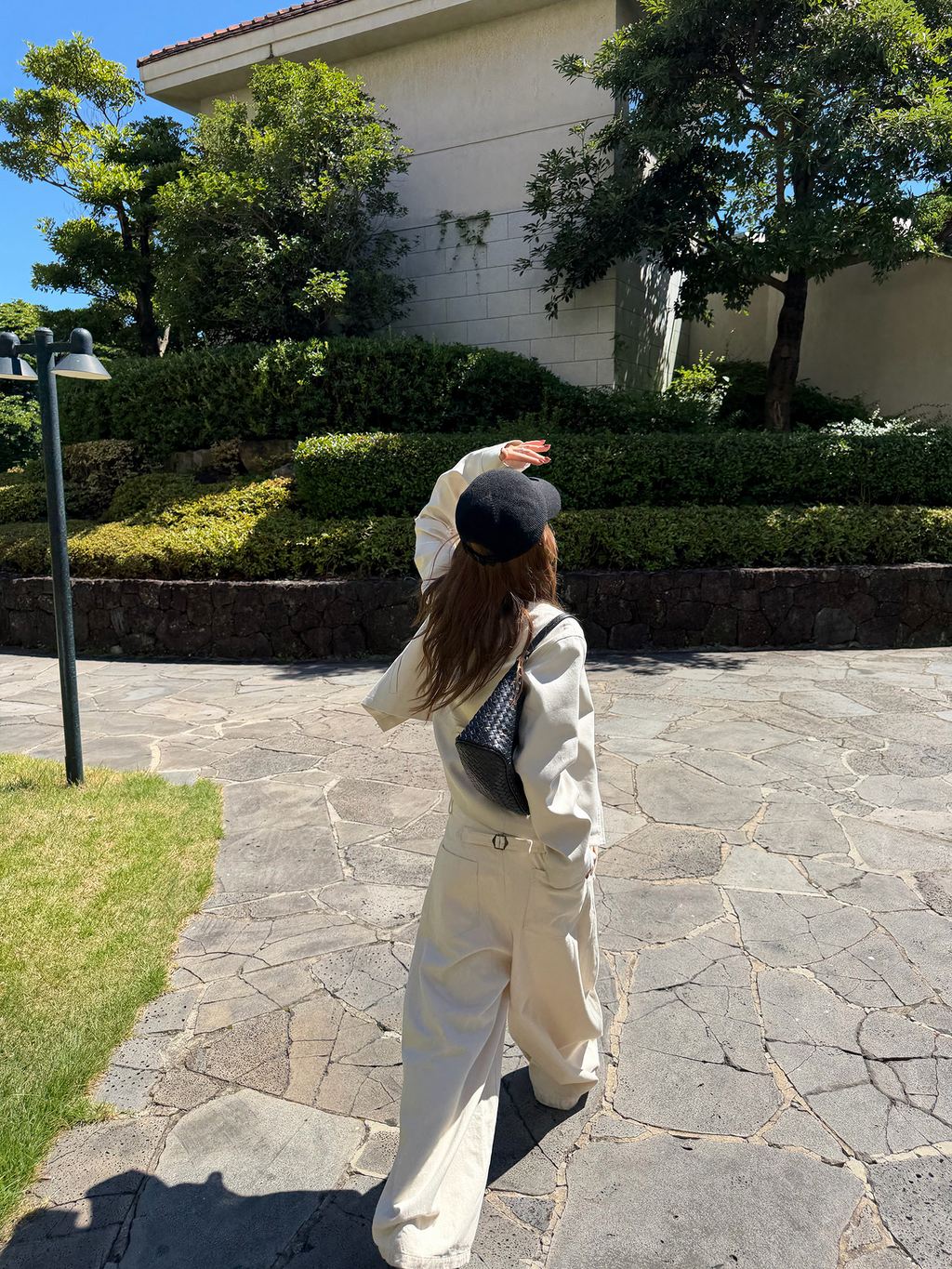 LelyMooch ネップ生地 立体ワイドパンツ  LEM394