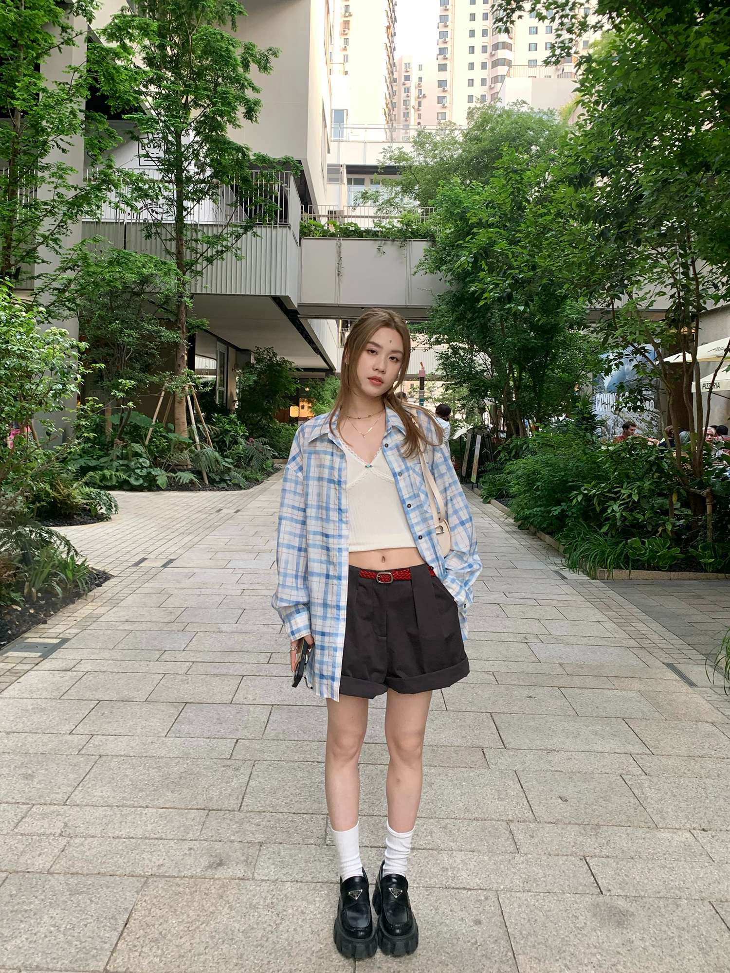 LelyMooch 楽ちん×細見え！2WAYロールアップショーパン  LEM161