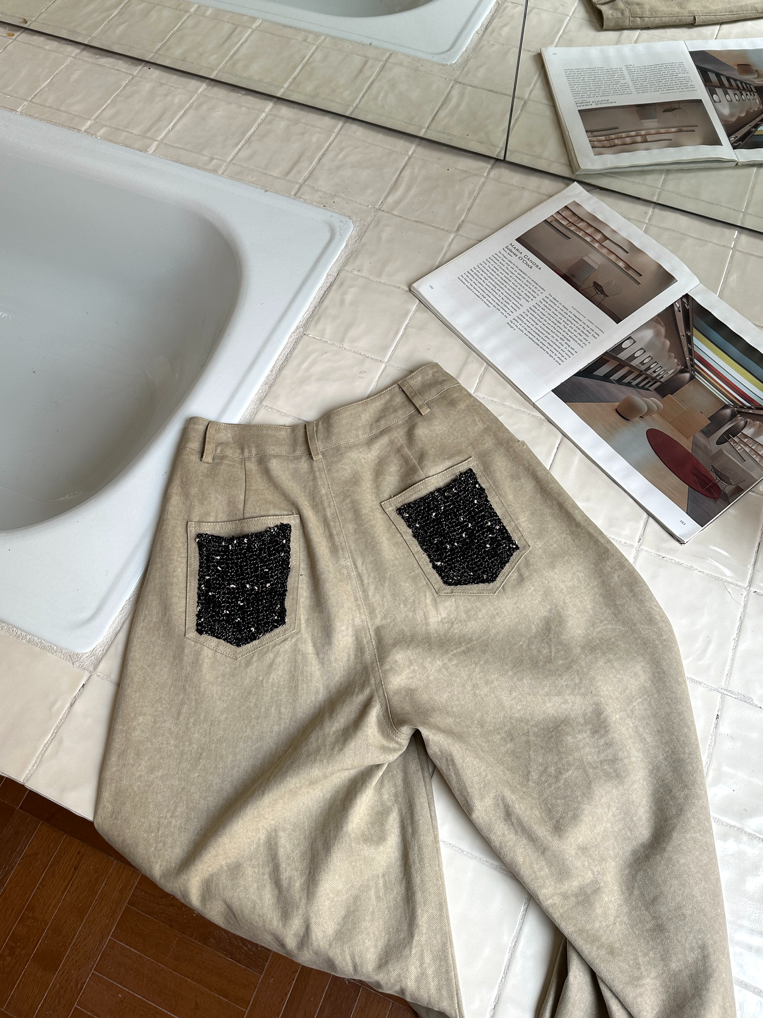 LelyMooch  定番で合わせやすい✨バックポケット パンツ  LEM170