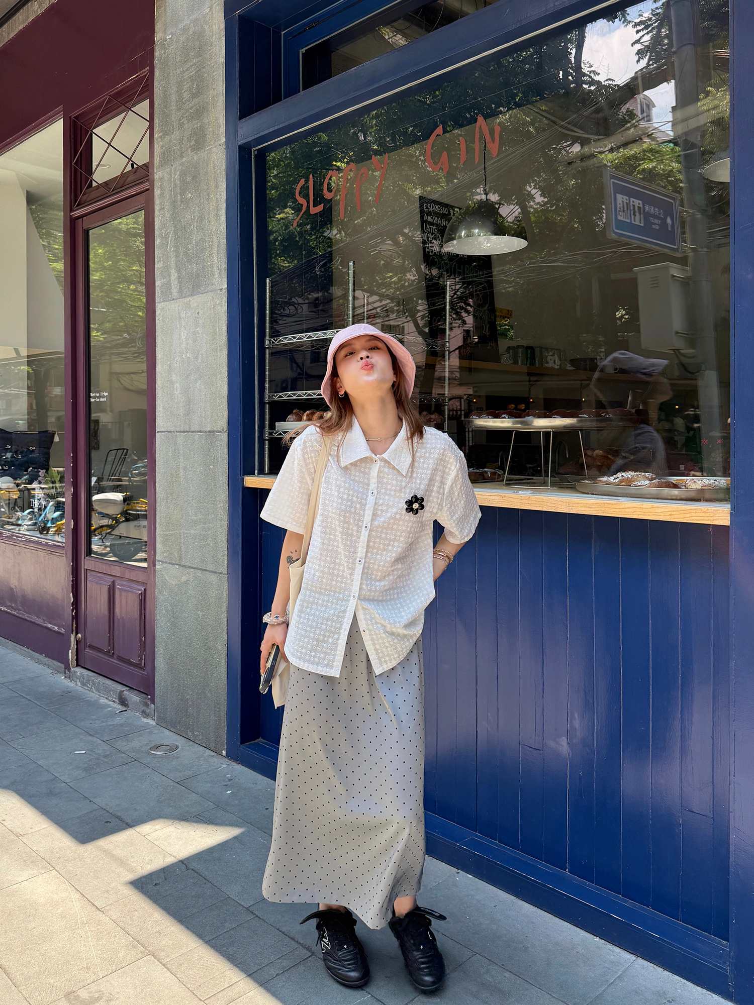 LelyMooch レース花柄コットンシャツ  LEM192