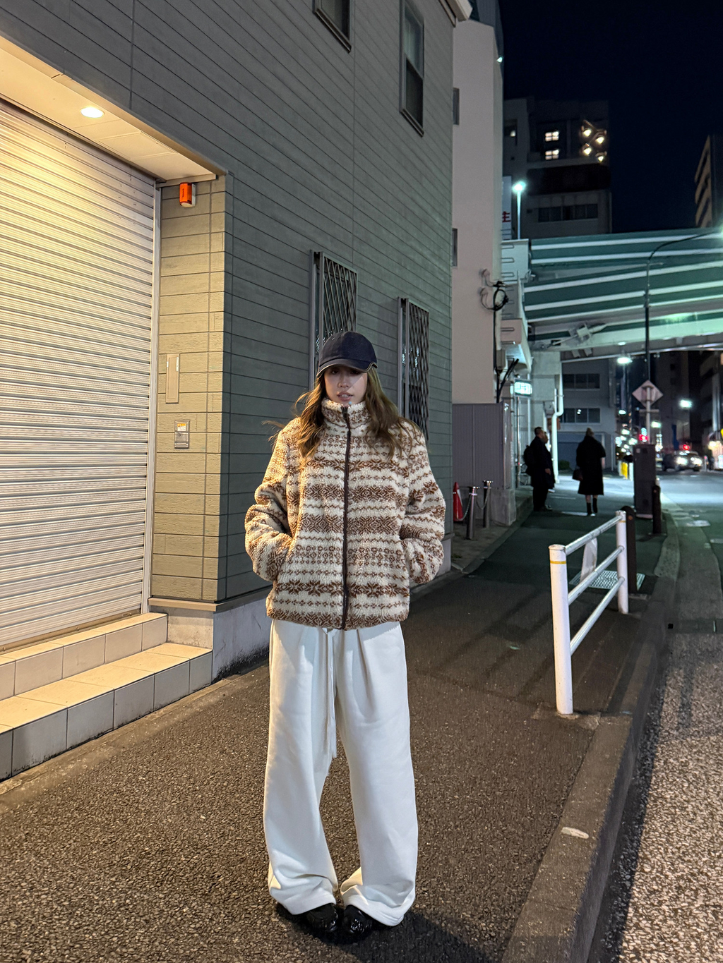 LelyMooch 裏起毛 タックイージーパンツ  LEM286