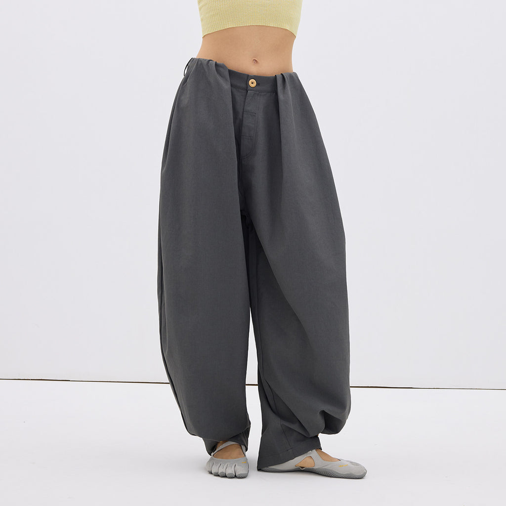Pantaloni Ampi con Drappeggio Strutturat  LOM057