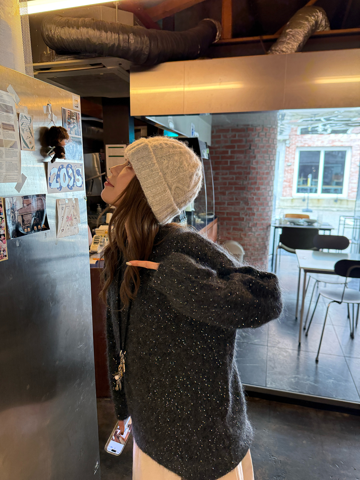 LelyMooch スパンコール入りカシミヤ混ニット  LEM267